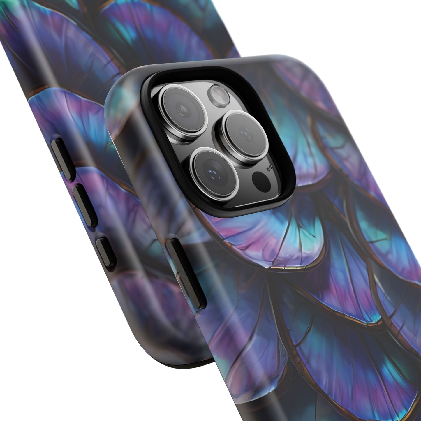 Abstract Macro Shot of Iridescent Butterfly Fish Scales Phone Case Design