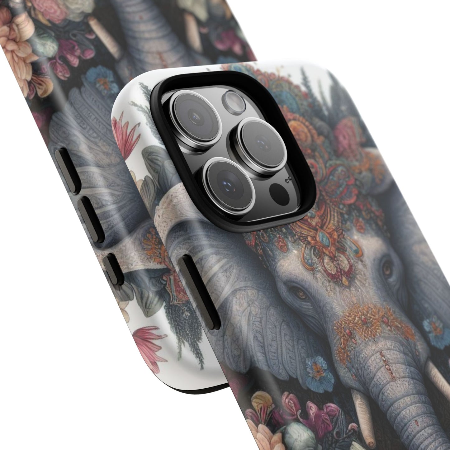 Regal Ornate Elephant Mobile Cover – Majestic Bohemian Art