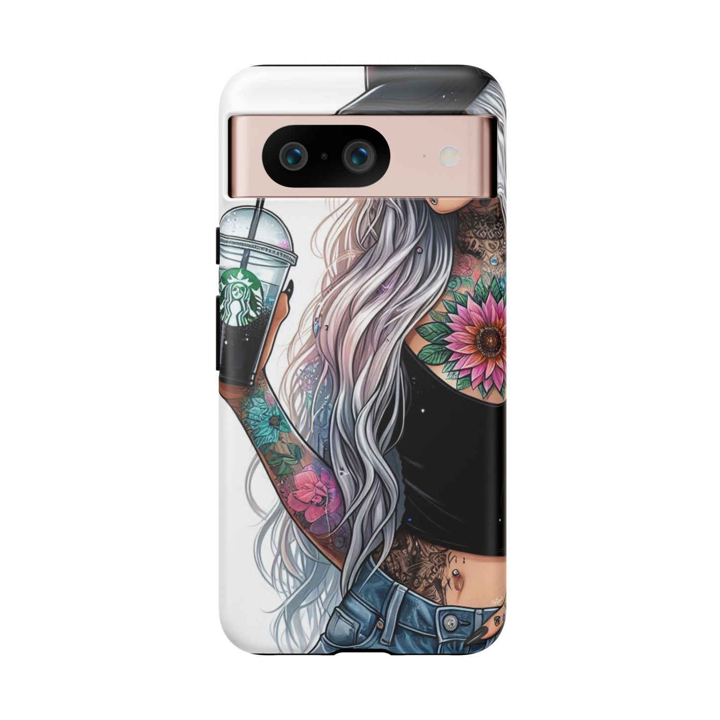 Tattooed Coffee Queen – Edgy Urban Aesthetic Mobile Cover