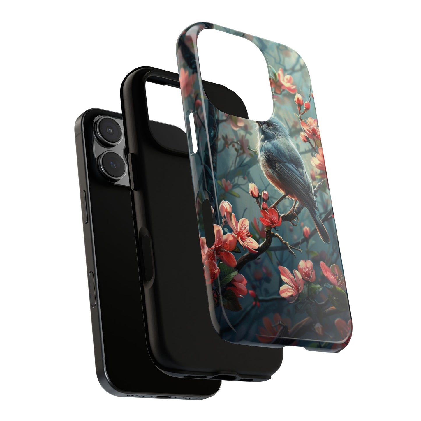 Floral Bird Phone Case β Elegant Nature-Inspired Design for iPhone, Samsung & Google Pixel