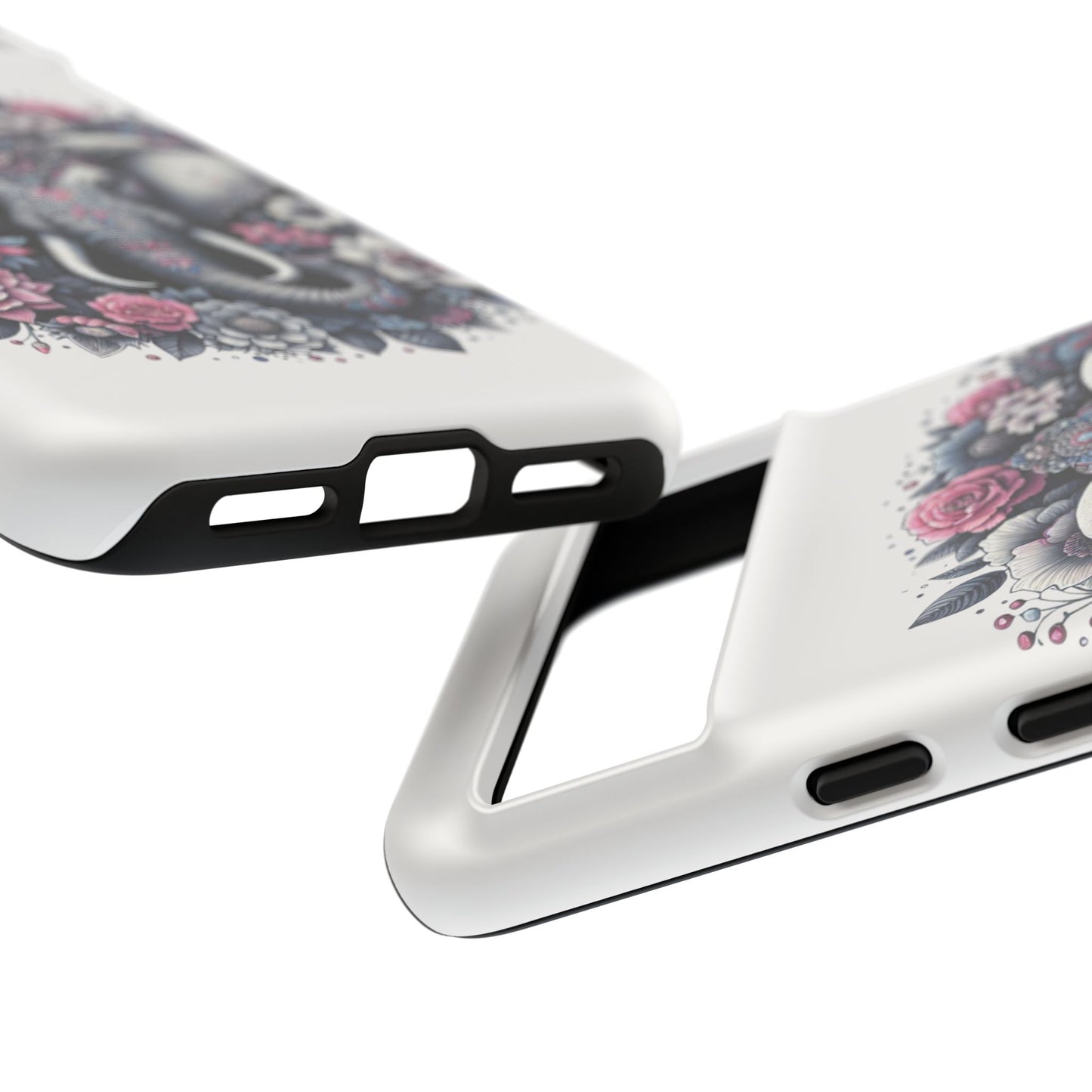 Ornate Floral Elephant Mobile Cover – Elegant Bohemian Art