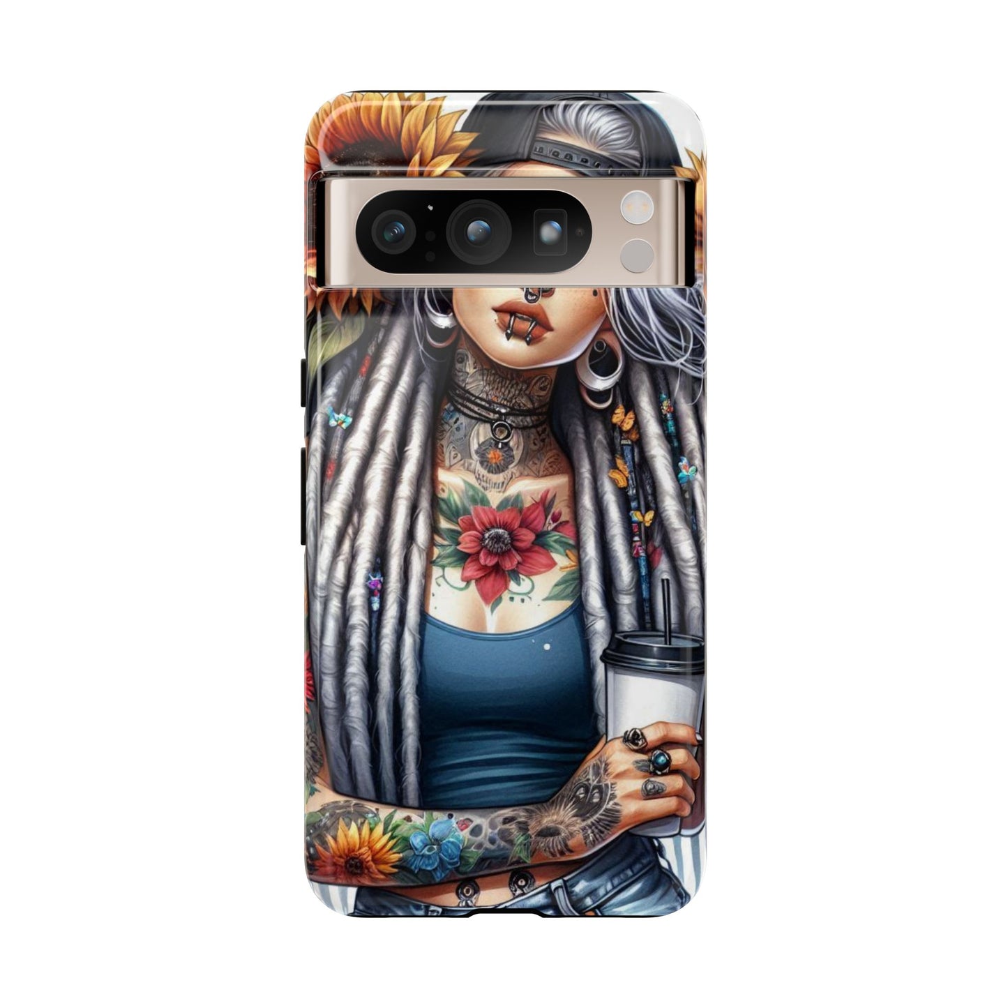 Sunflower Queen – Boho Rebel Tattoo Mobile Cover