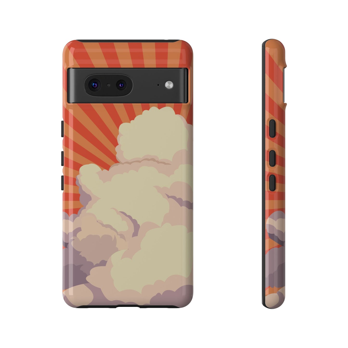 Retro Groovy Cloud Phone Case β 70s Aesthetic for iPhone, Samsung & Google Pixel