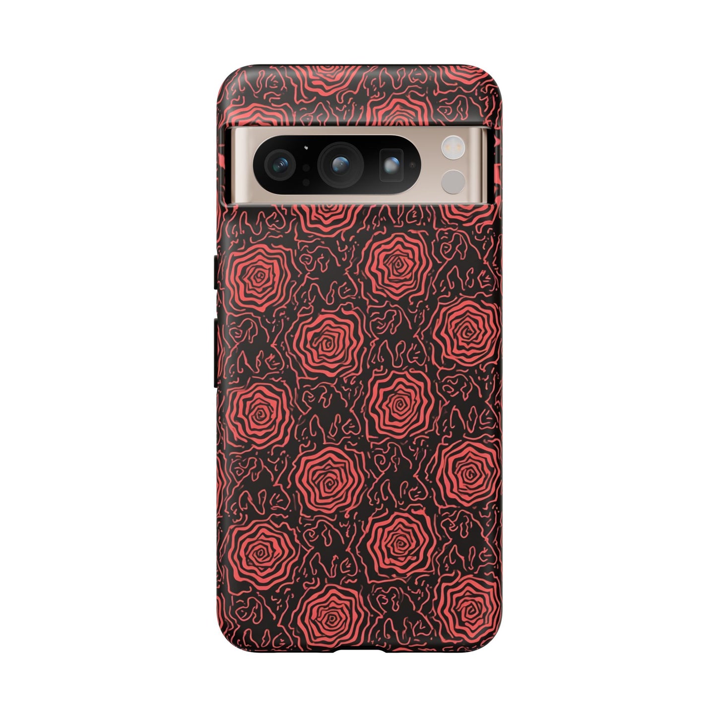 Red roses abstract geometric seamless pattern design