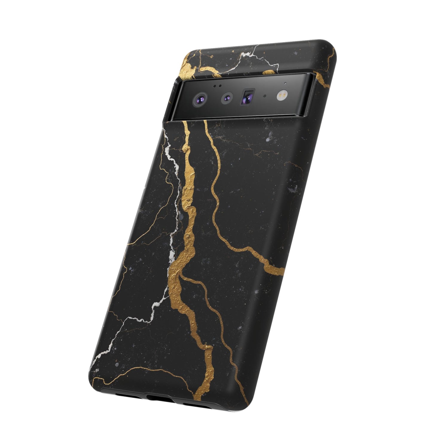 Black & Gold Marble Design Illustration Design Phone Case