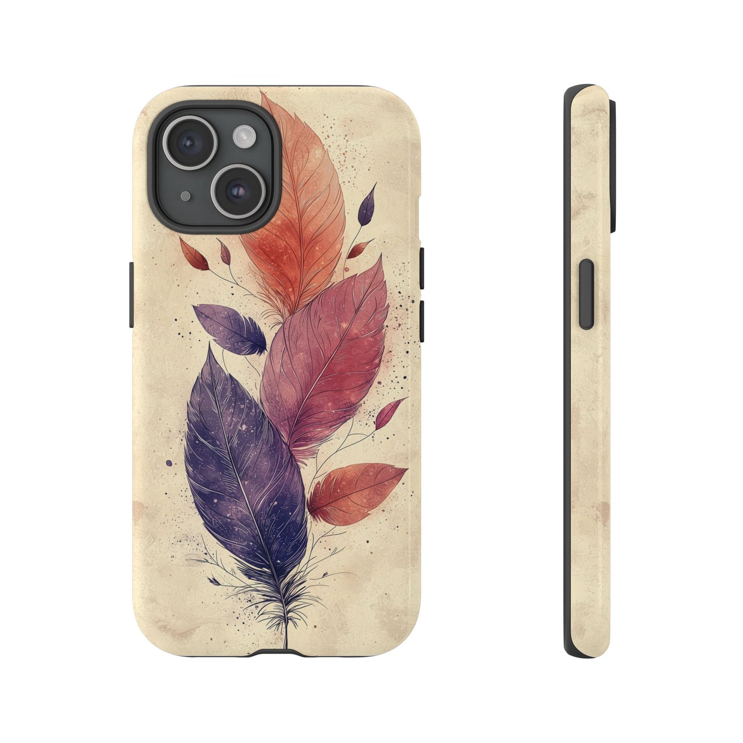 Boho Feather Bloom Phone Case for iPhone, Pixel & Samsung