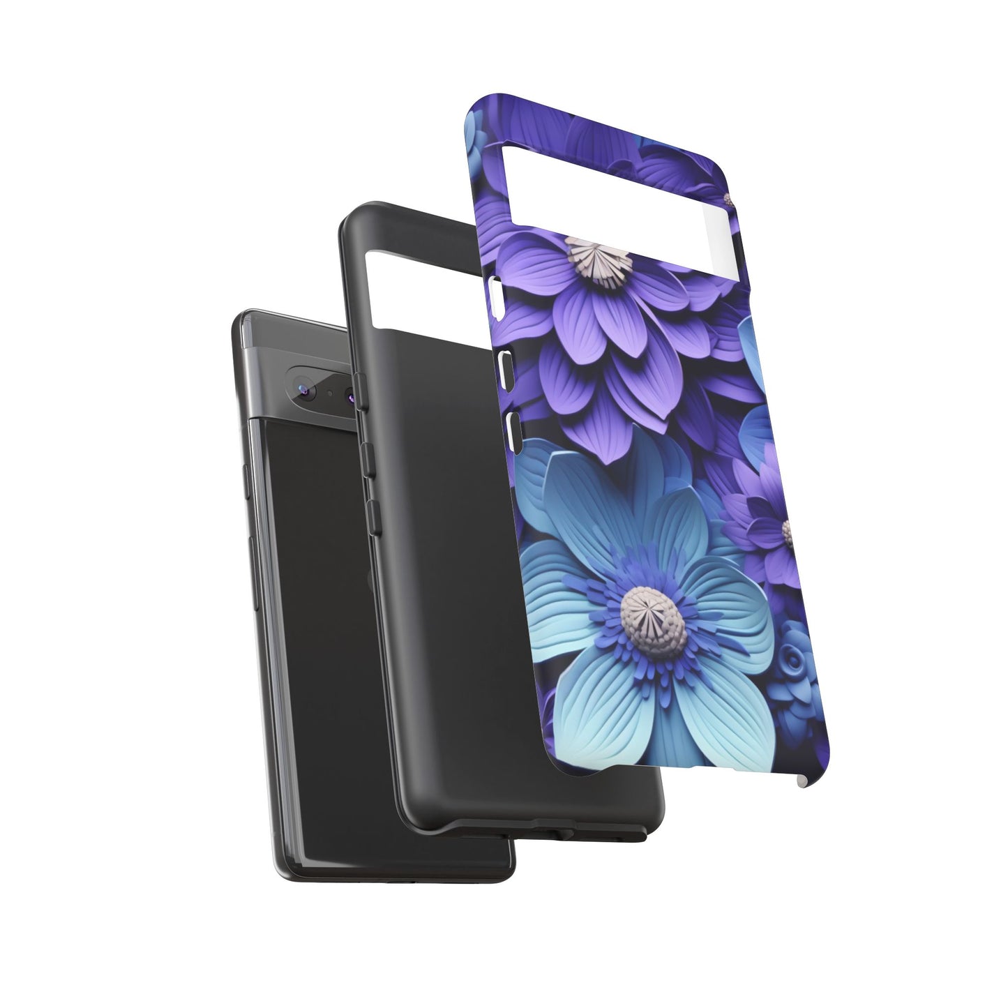 Royal Blue Floral Phone Case – Elegant & Luxurious Design