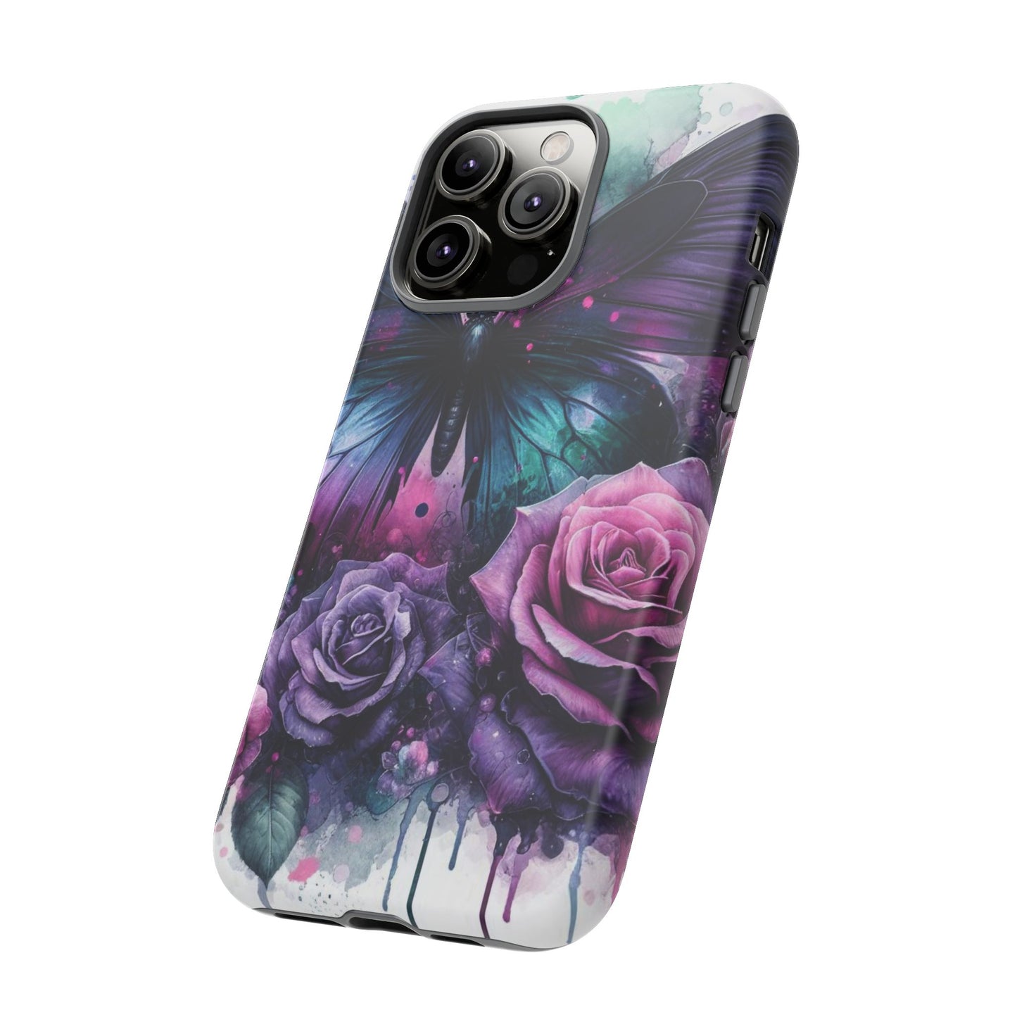 Mystic Bloom – Vibrant Butterfly & Rose Art Mobile Cover