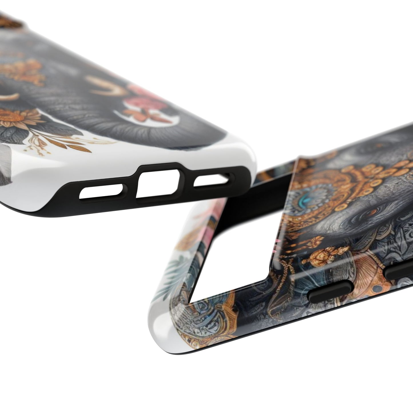 Golden Royal Elephant Mobile Cover – Luxurious Ornate Art