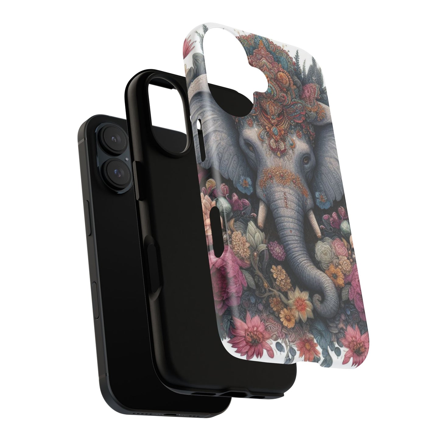 Regal Ornate Elephant Mobile Cover – Majestic Bohemian Art