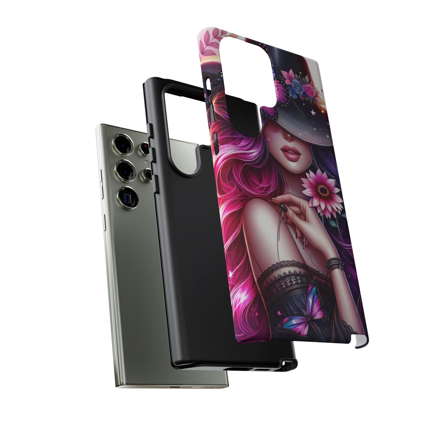 Celestial Charm – Cosmic Cowgirl & Butterfly Magic Mobile Cover