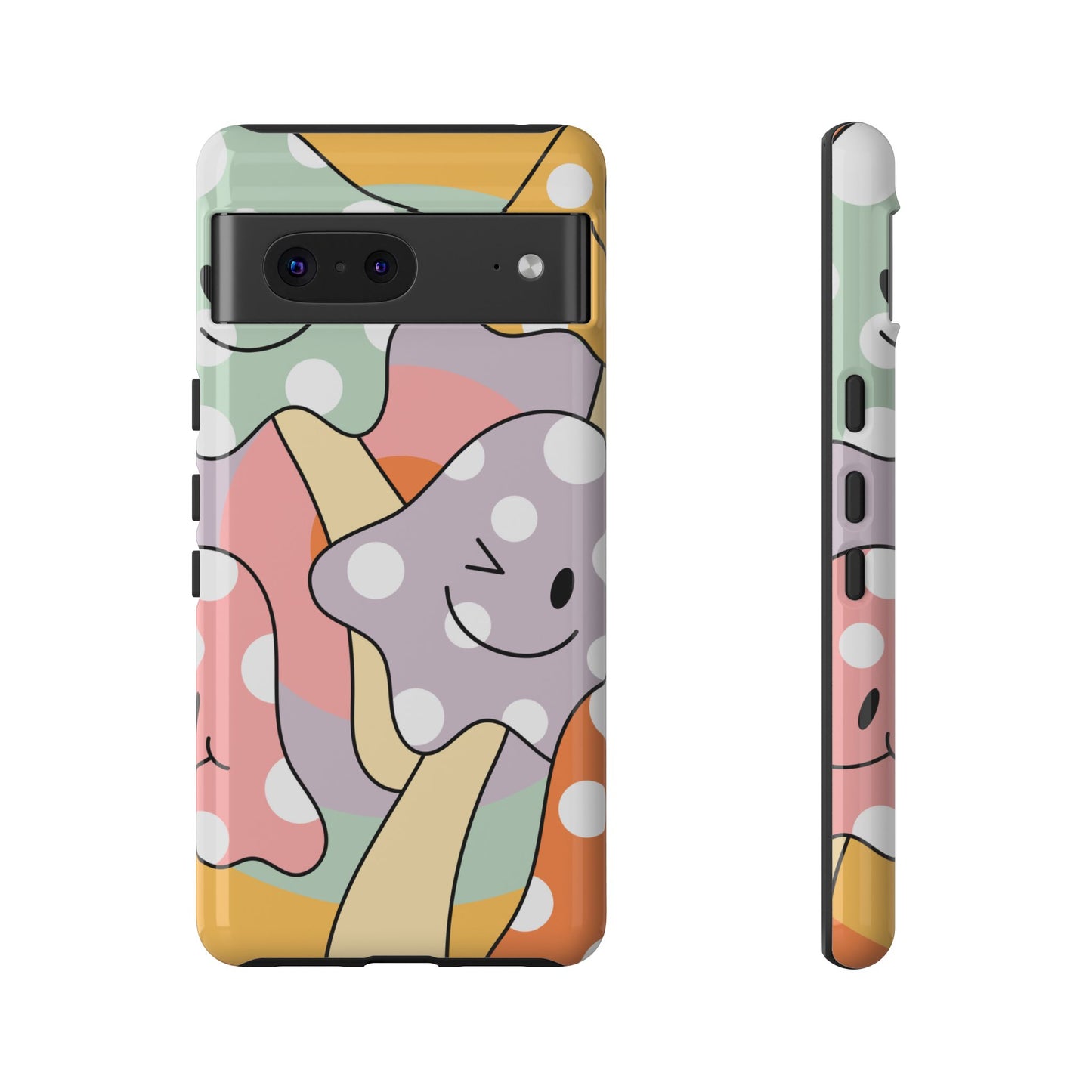 Retro Smiley Mushroom Phone Case β Cute 70s Aesthetic for iPhone, Samsung & Google Pixel