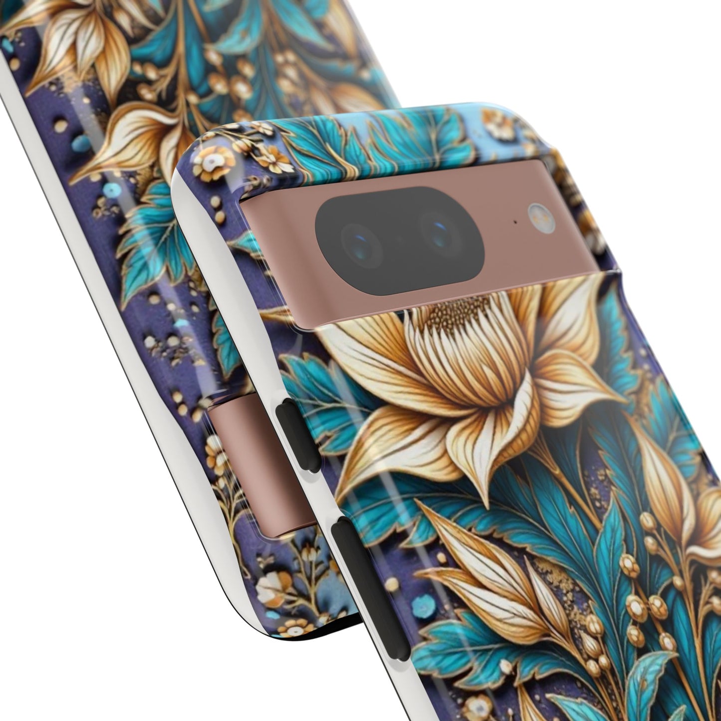 Golden Chrysanthemum: Floral Stained Glass Masterpiece
