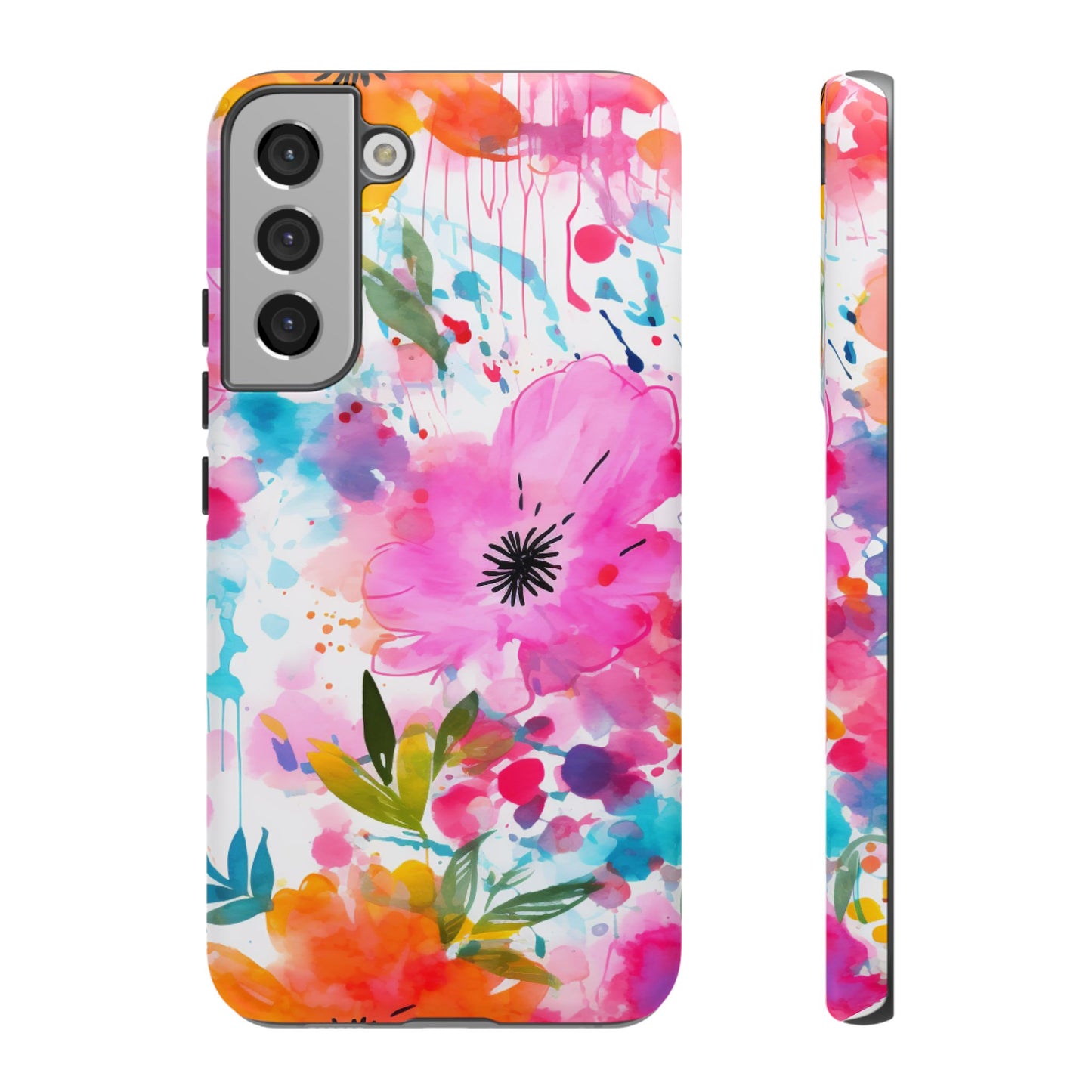 Vibrant Watercolor Floral Phone Case – Artistic & Colorful Design