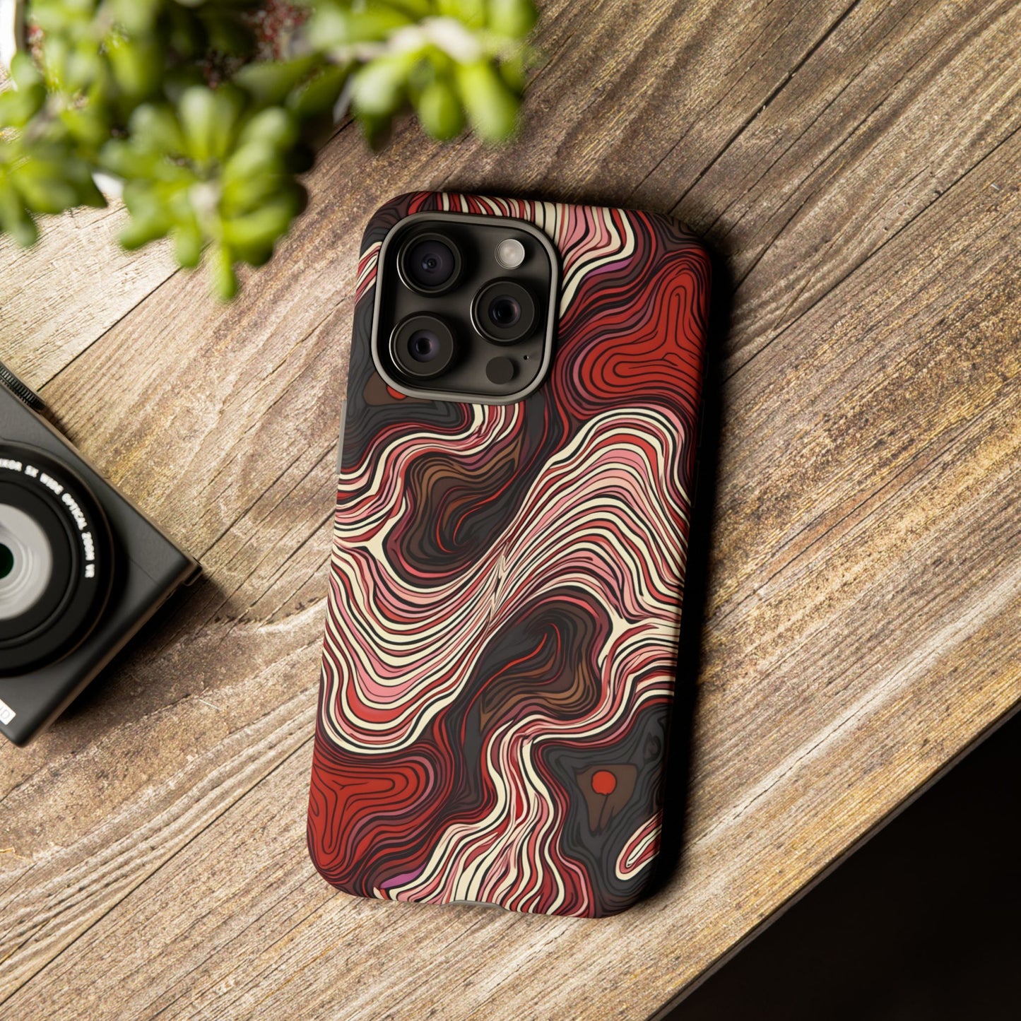 Abstract wavy illusion with swirling lines | Pattern Design
