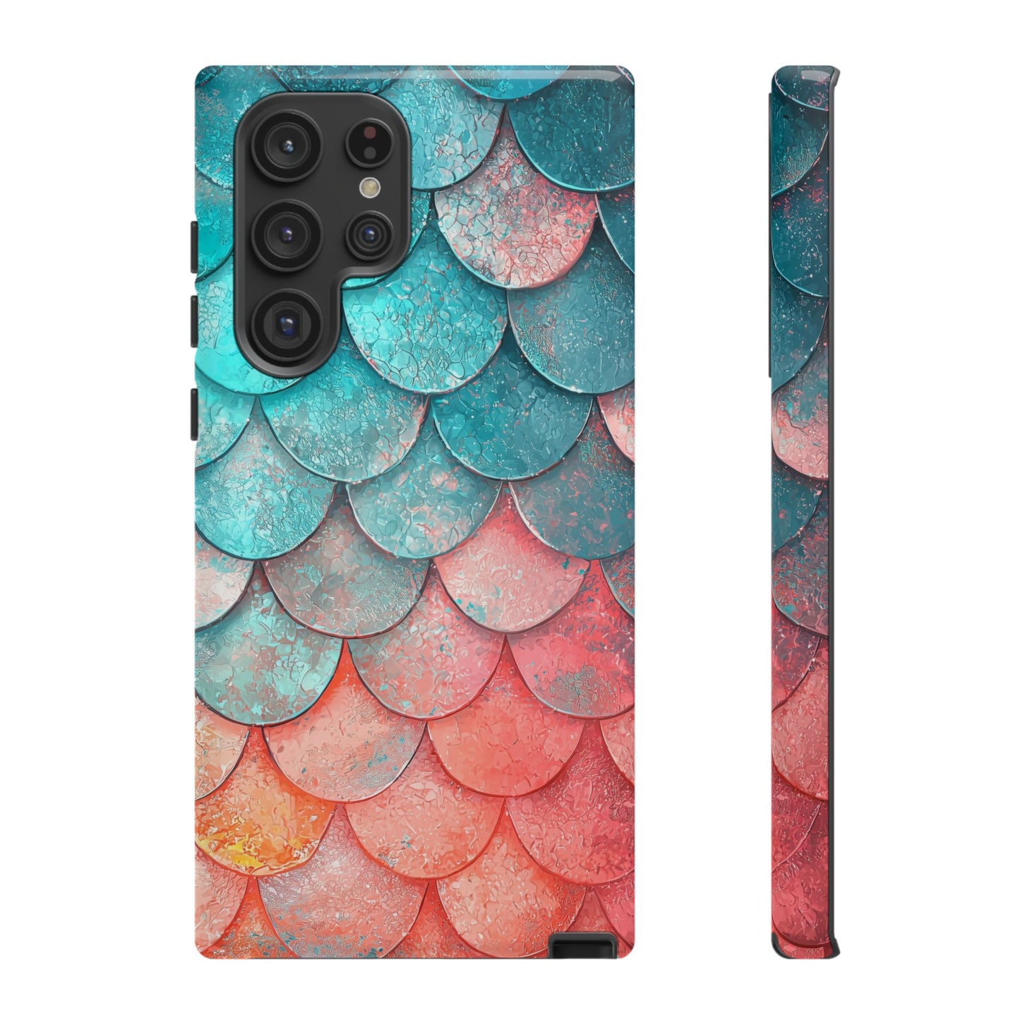Serene Waves – Colorful Fish Scale Phone Case for iPhone, Pixel & Samsung