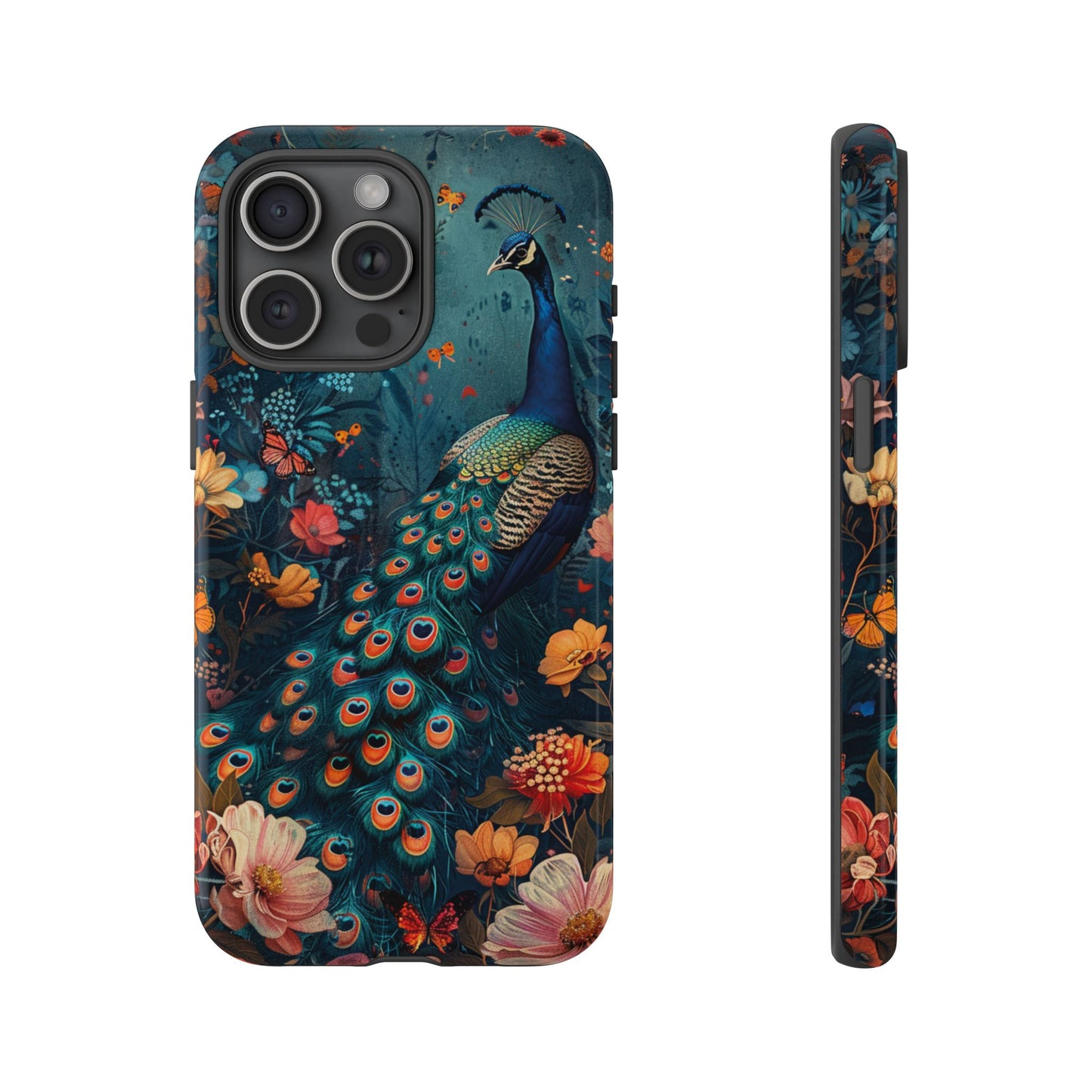 Floral Peacock Birds Phone Case – Cute & Protective Cover for iPhone, Samsung & Google Pixel