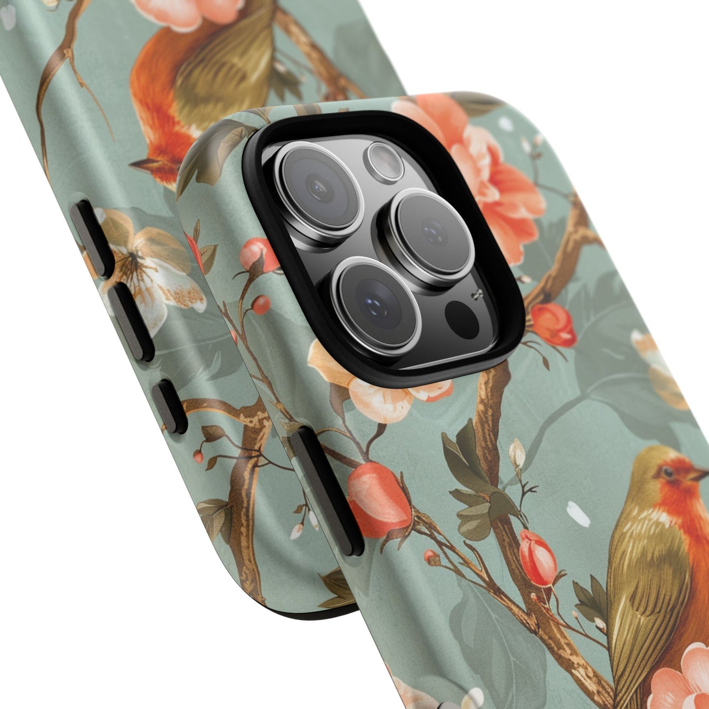 Floral Bird Phone Case - Elegant Nature-Inspired Cover for iPhone, Samsung & Google Pixel