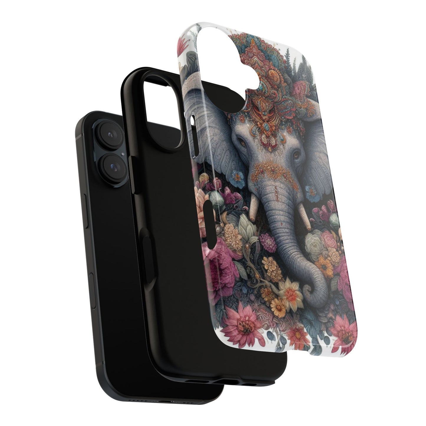 Regal Ornate Elephant Mobile Cover – Majestic Bohemian Art