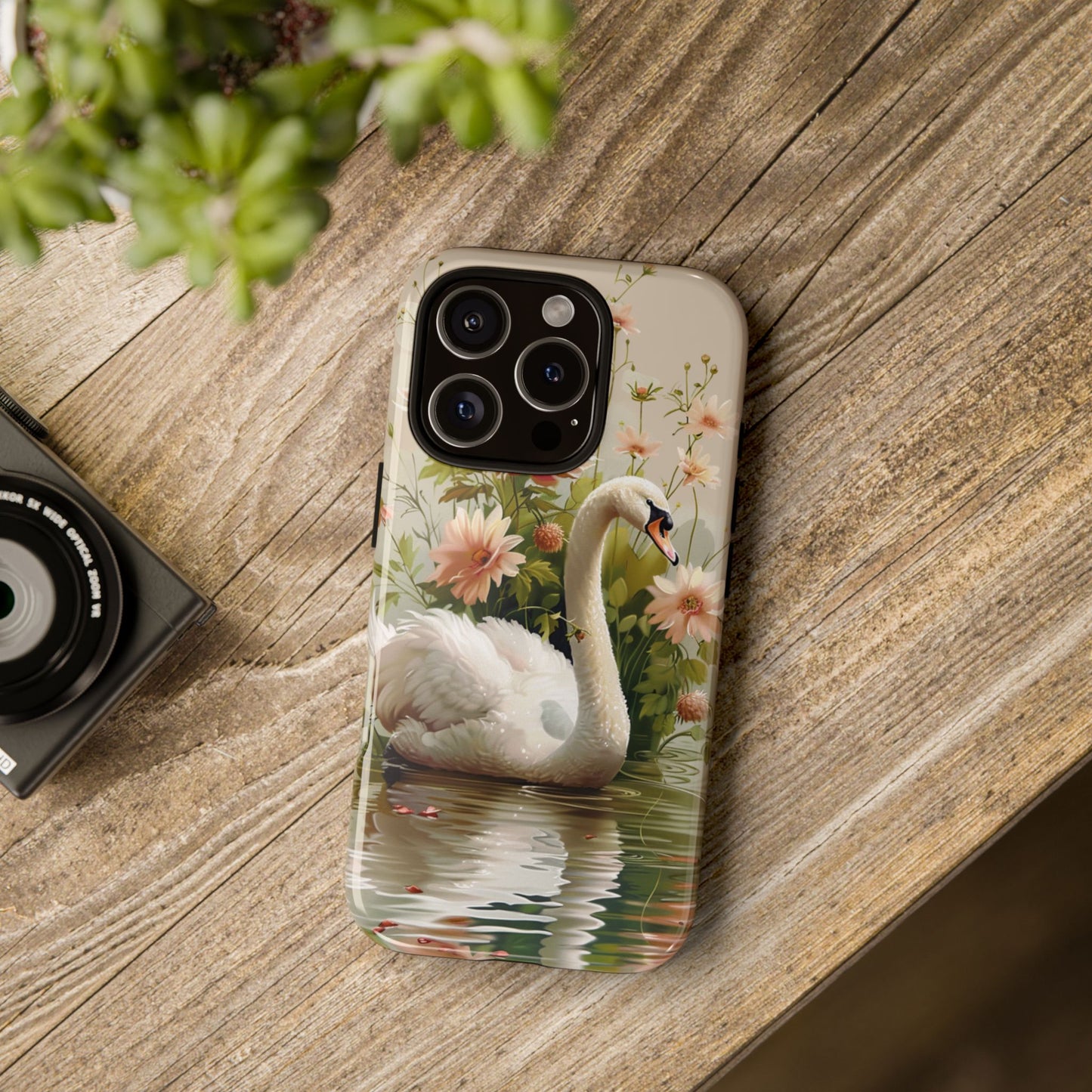 Floral Swan Phone Case β Bird Phone Case, Elegant & Protective for iPhone, Samsung & Google Pixel