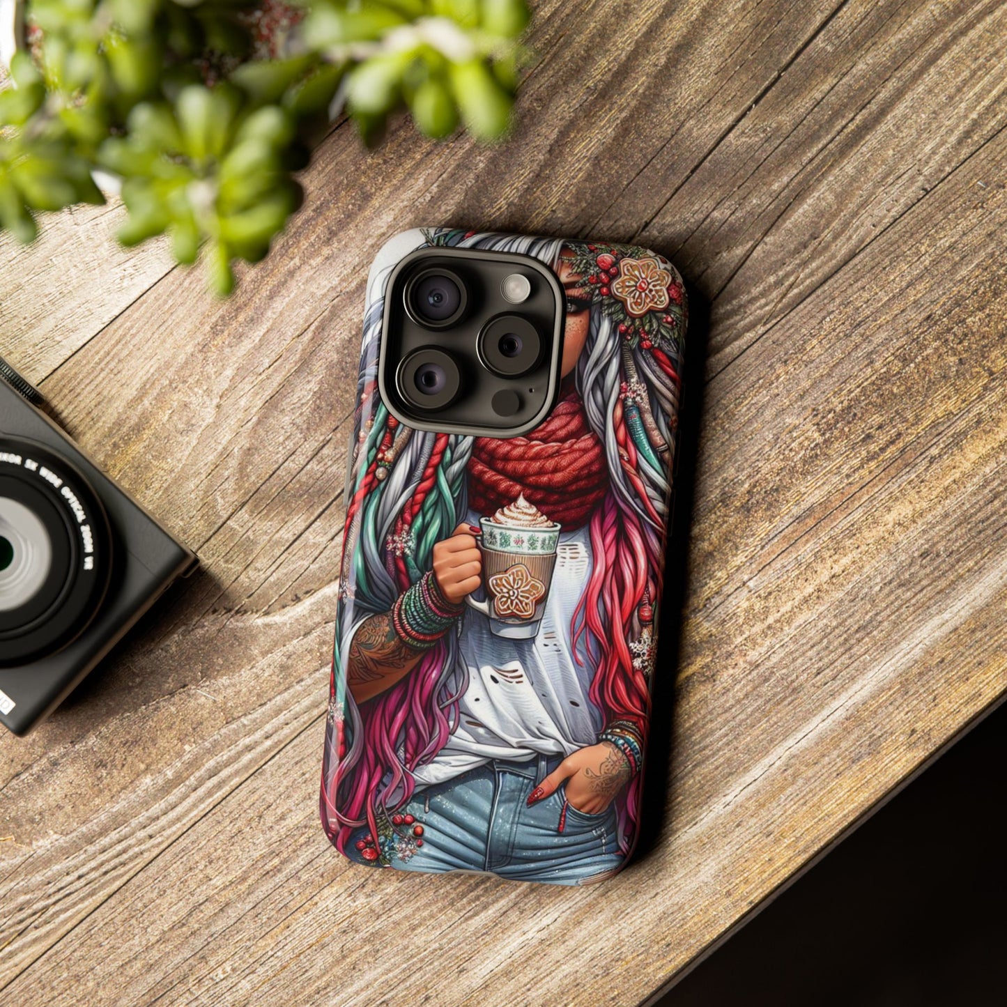Boho Winter Queen – Cozy Dreads & Holiday Vibes Mobile Cover