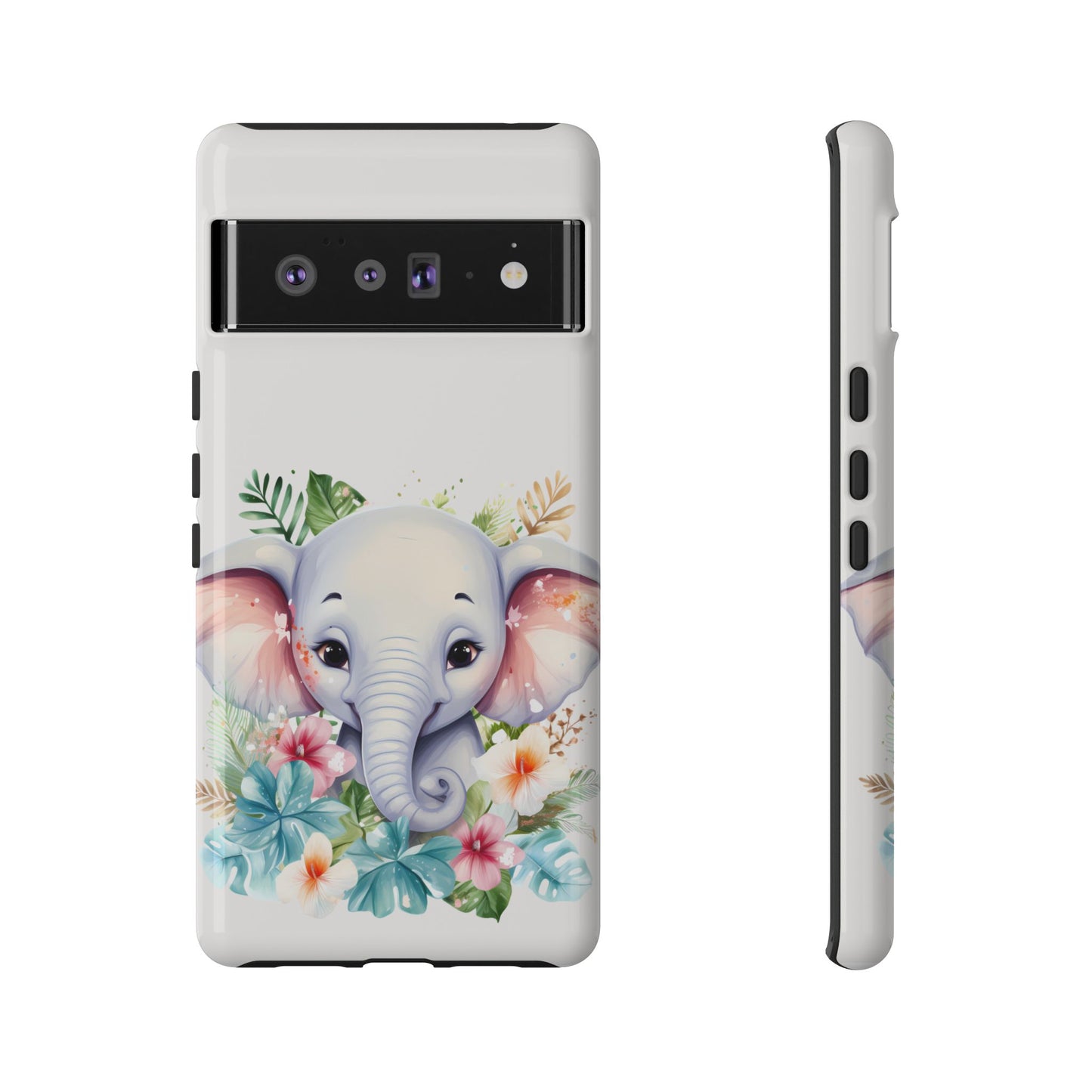 Adorable Baby Elephant Mobile Cover – Floral Fantasy Art