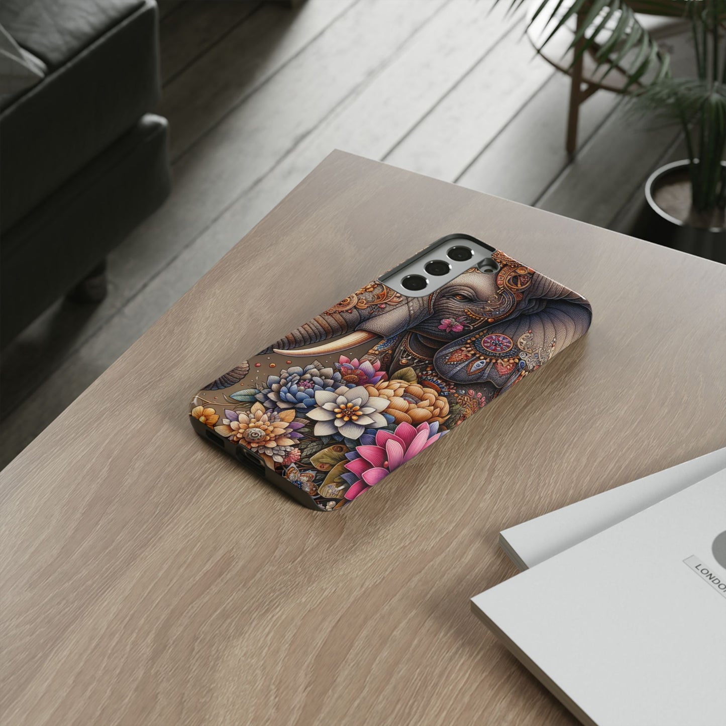 Royal Ornate Elephant Mobile Cover – Luxurious Bohemian Art
