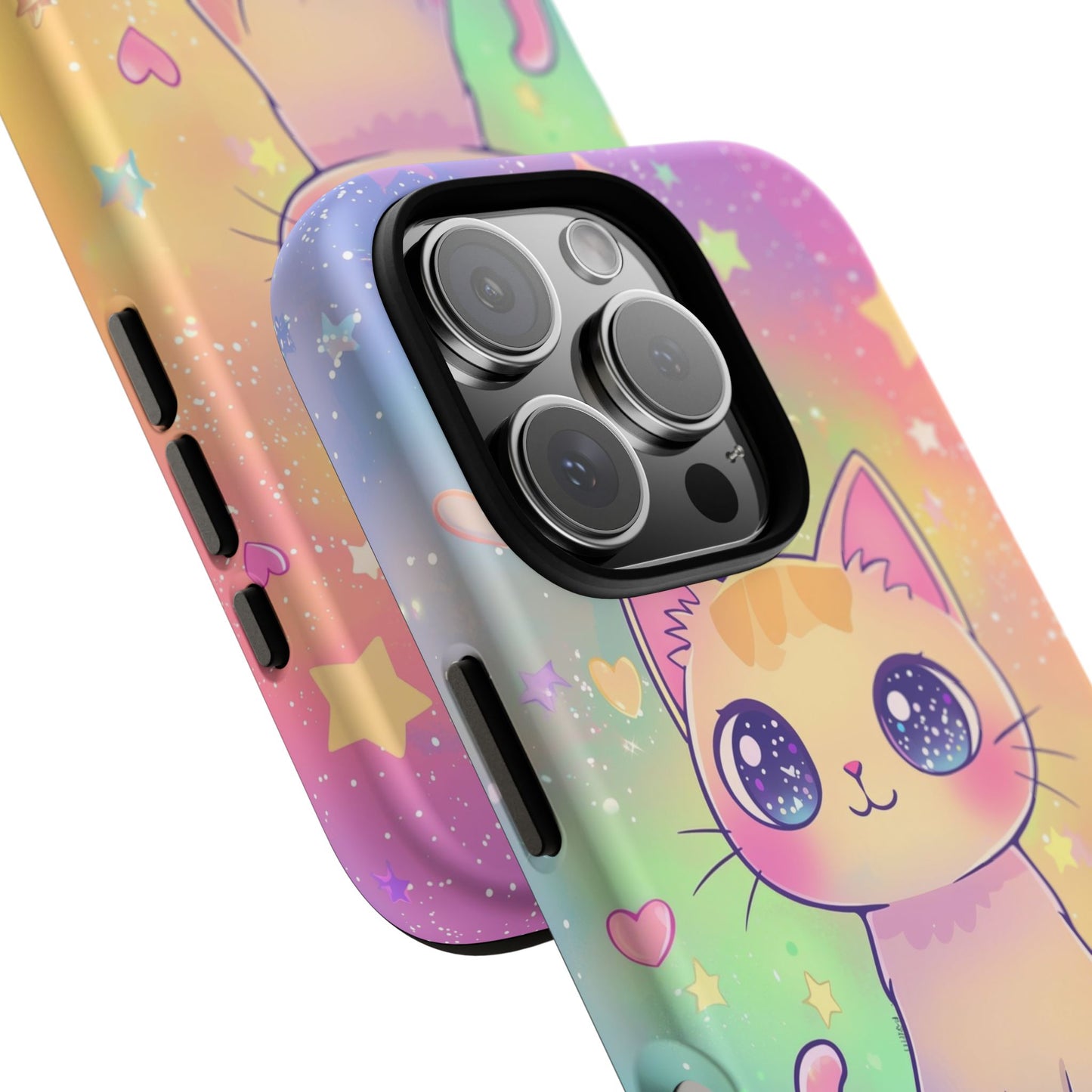 Rainbow Galaxy Cat Phone Case β Cute Anime Aesthetic for iPhone, Google Pixel & Samsung