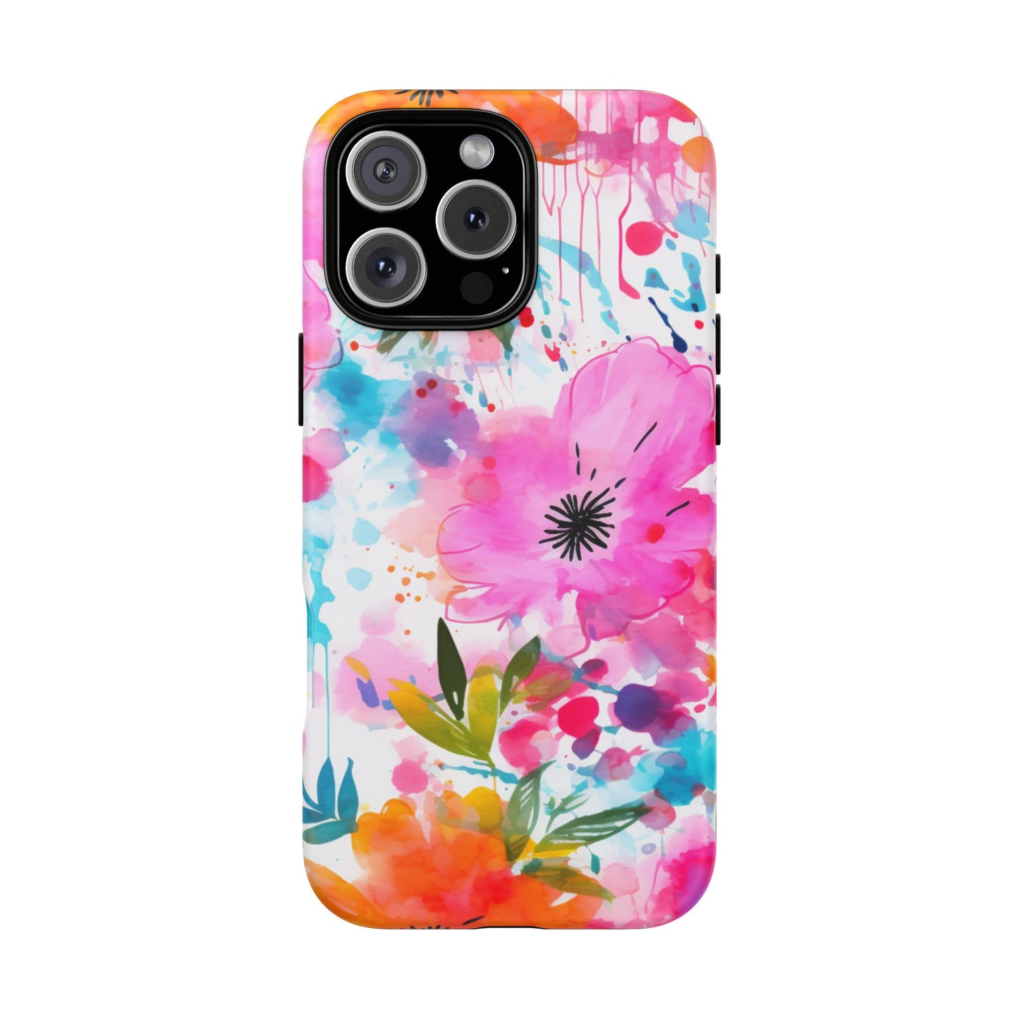 Vibrant Watercolor Floral Phone Case – Artistic & Colorful Design