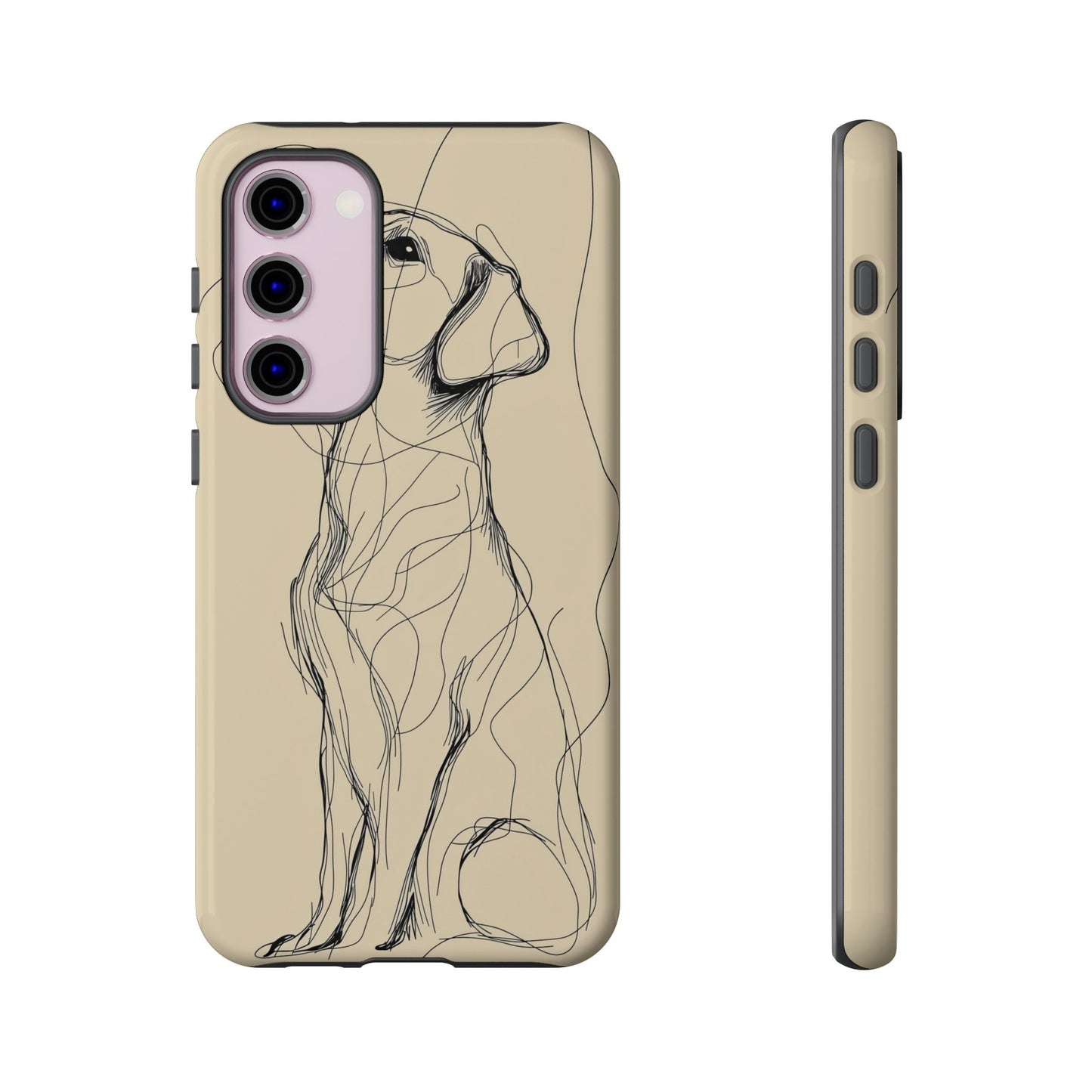 Loyal Lines: Abstract Dog Sketch Phone Case for iPhone, Samsung & Pixel