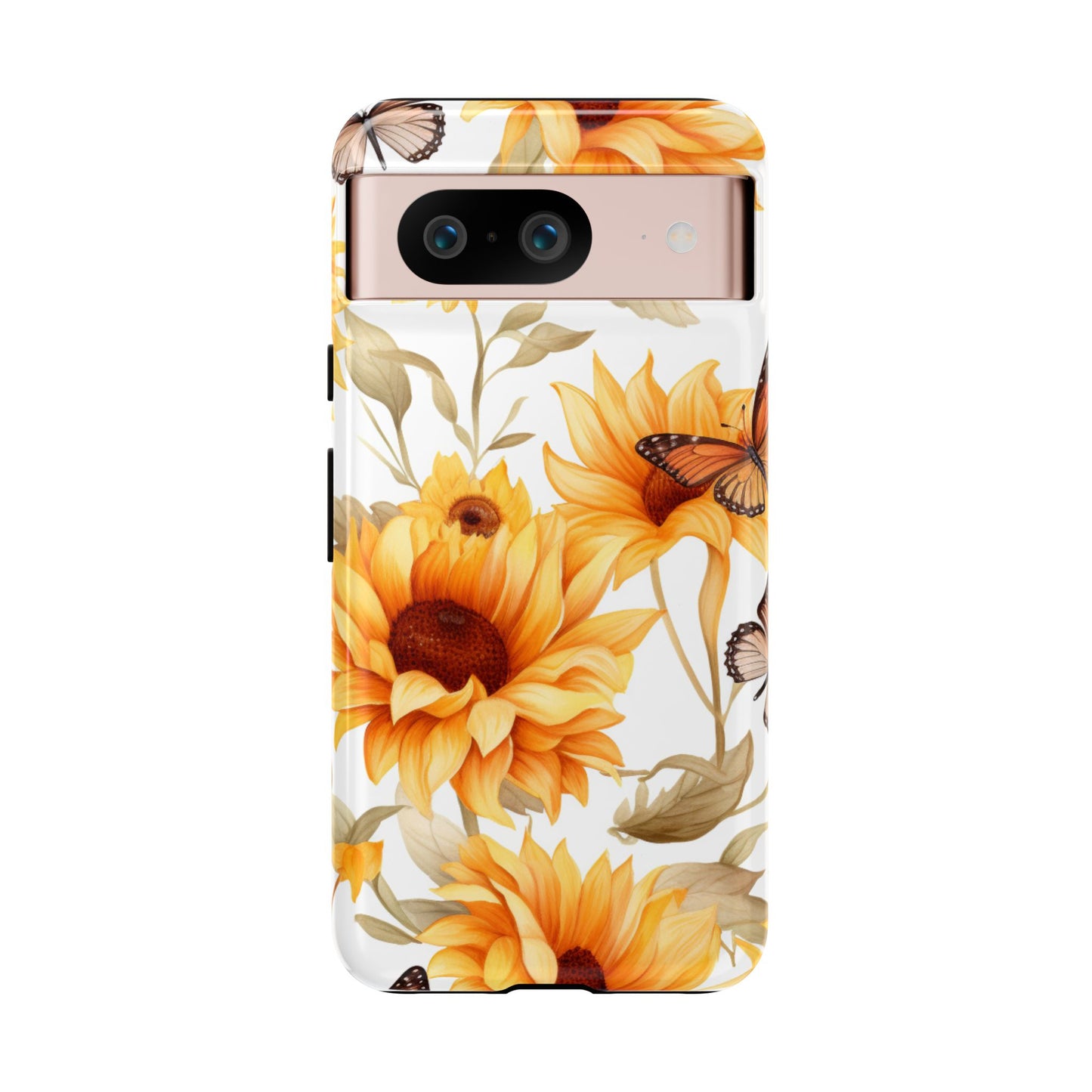 Sunflower & Butterfly Aesthetic Mobile Case – Bright & Nature-Inspired