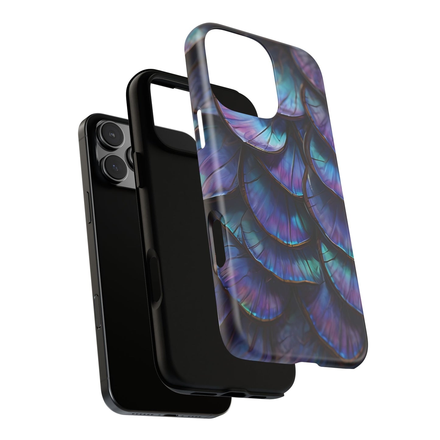 Abstract Macro Shot of Iridescent Butterfly Fish Scales Phone Case Design