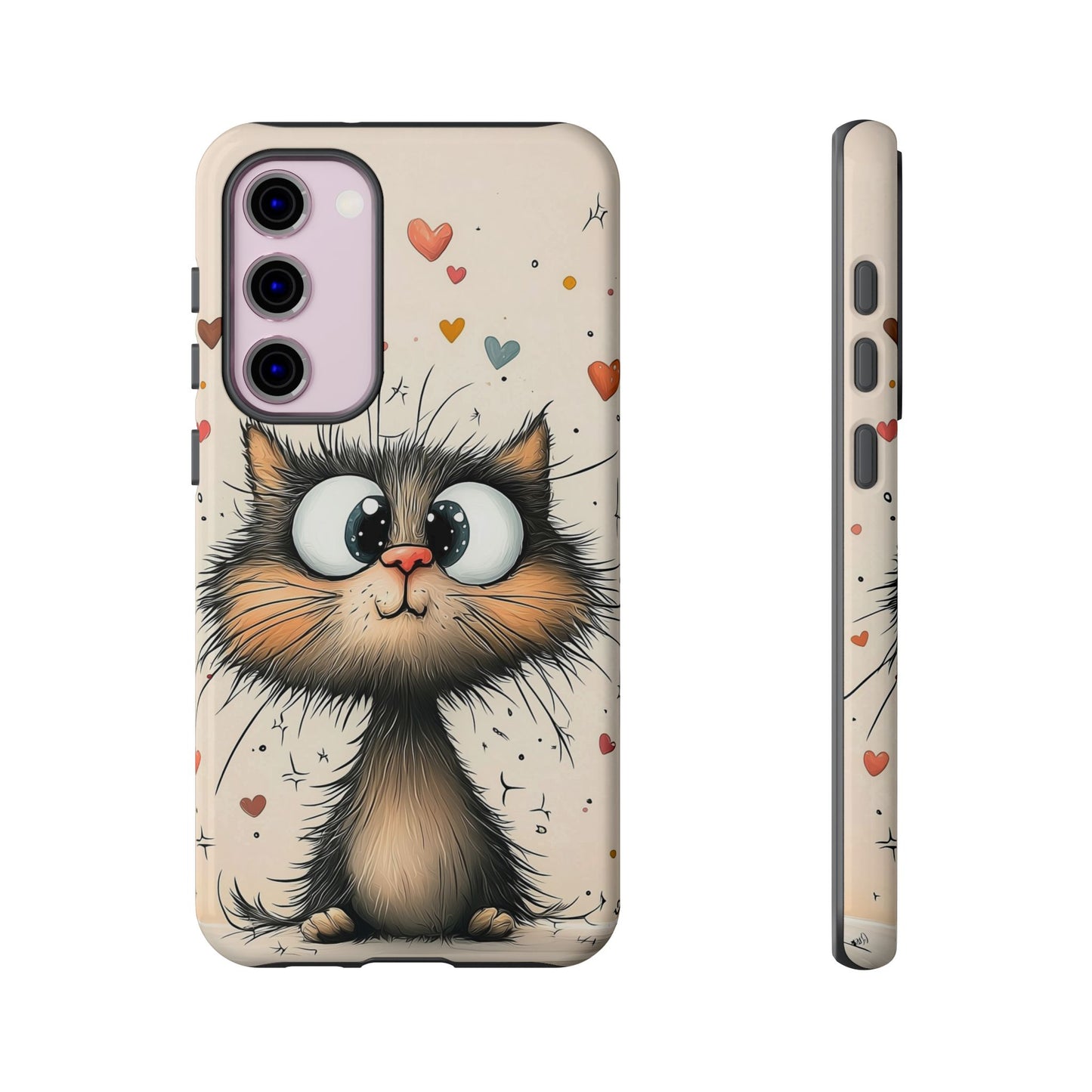 Whiskers & Hearts Phone Case β Cute Anime Cat Design for iPhone, Google Pixel & Samsung