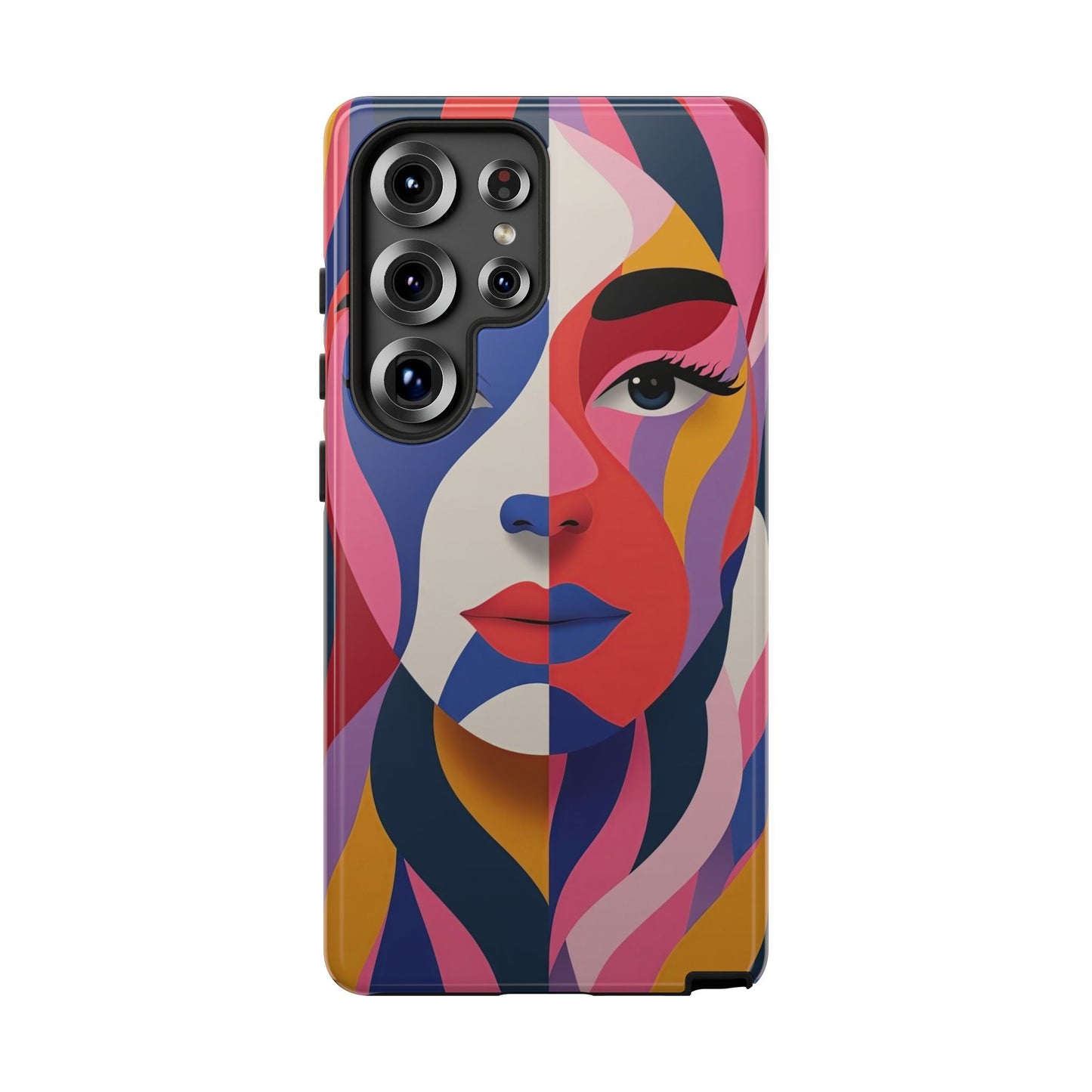 Abstract Portrait Phone Case - Vibrant Colors for iPhone, Google Pixel, and Samsung
