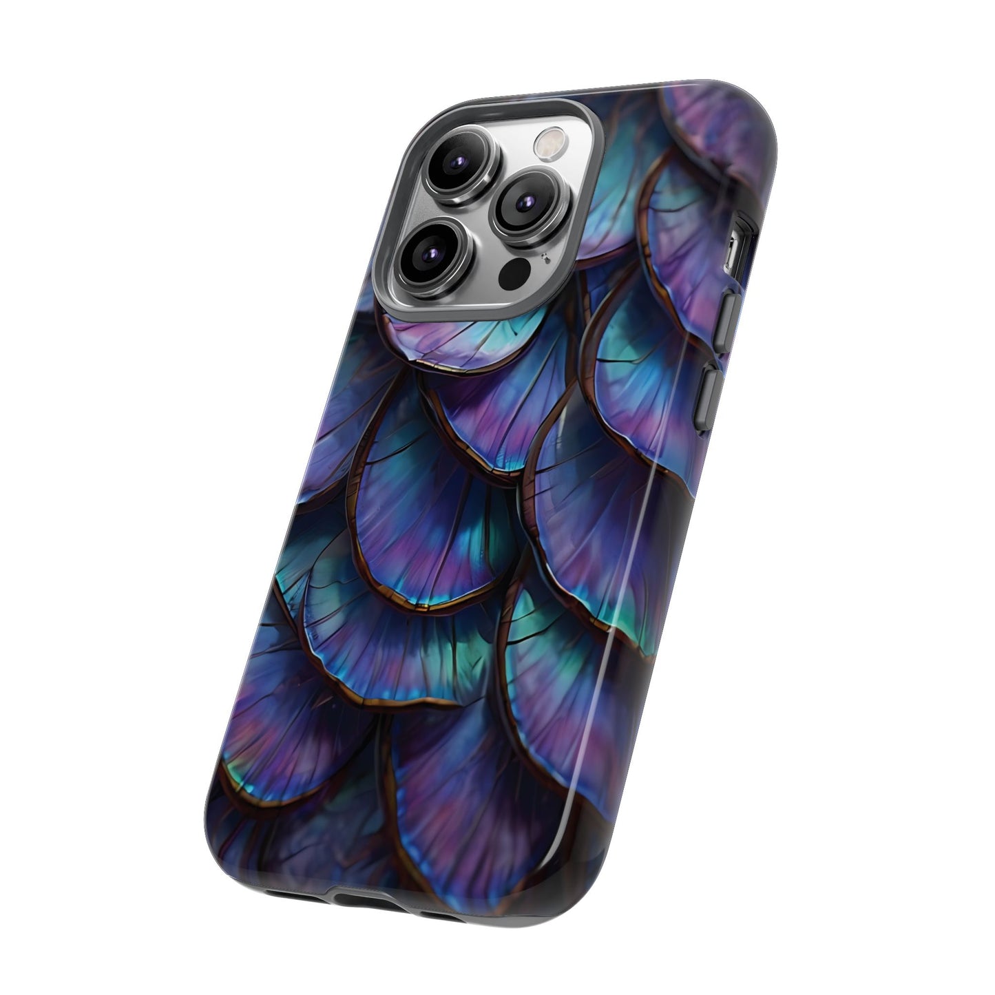 Abstract Macro Shot of Iridescent Butterfly Fish Scales Phone Case Design