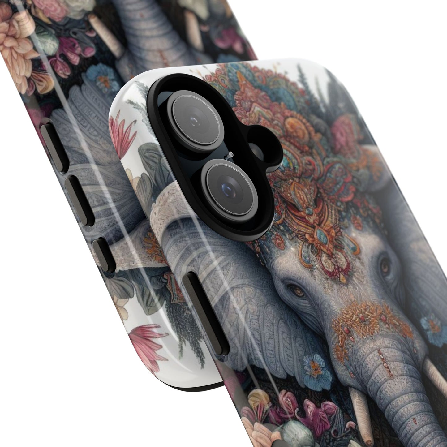 Regal Ornate Elephant Mobile Cover – Majestic Bohemian Art