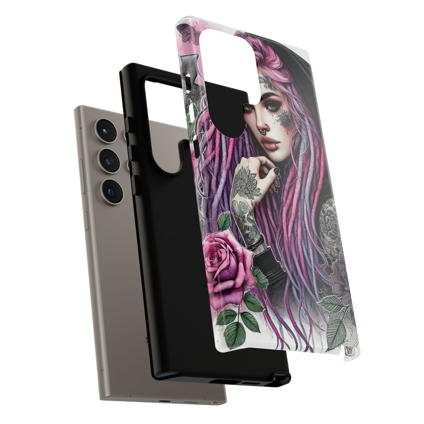 Gothic Rose Tattoo Art Mobile Case
