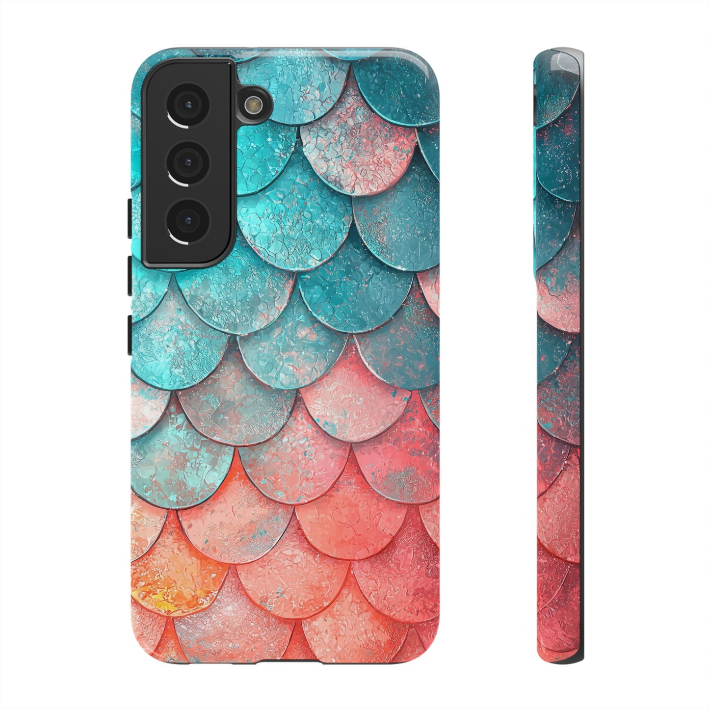 Serene Waves – Colorful Fish Scale Phone Case for iPhone, Pixel & Samsung
