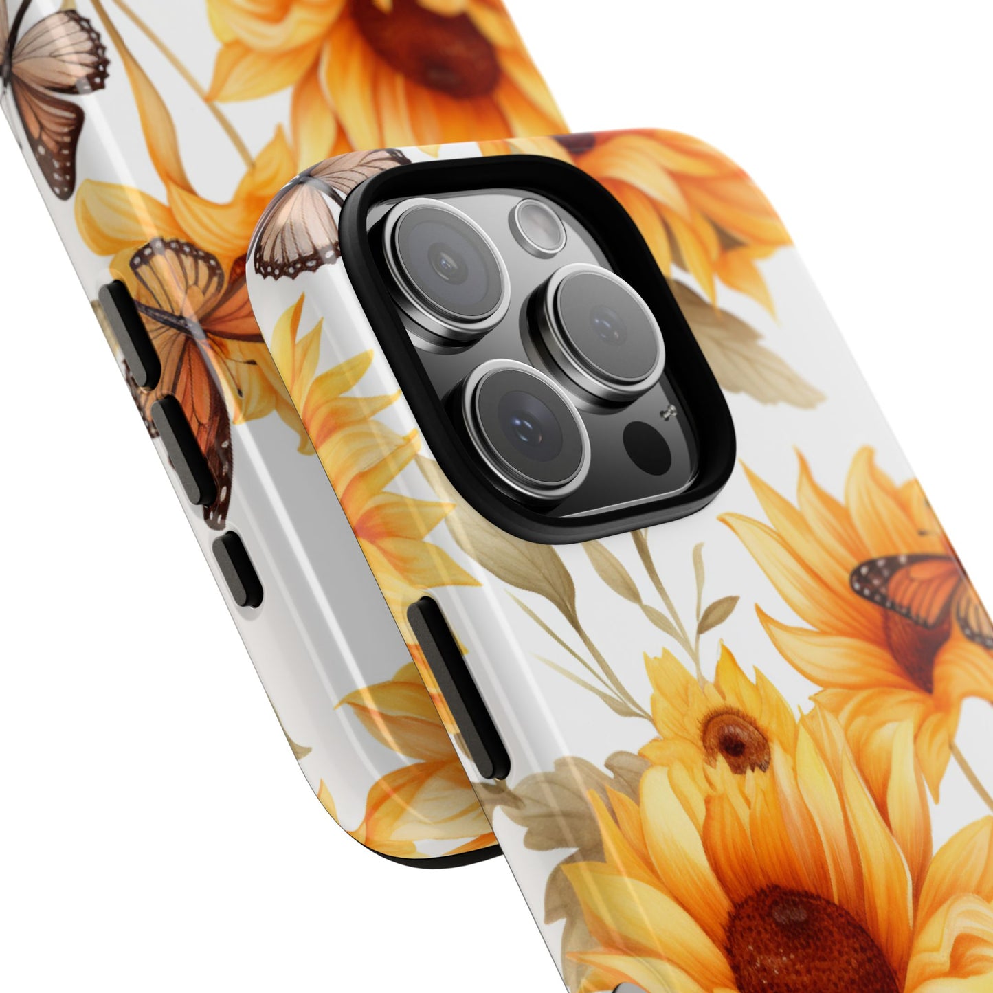 Sunflower & Butterfly Aesthetic Mobile Case – Bright & Nature-Inspired