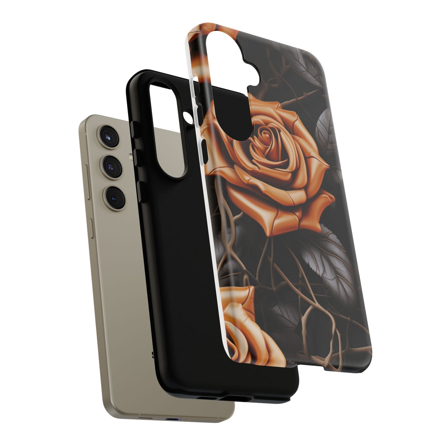 Midnight Gold Rose Mobile Case
