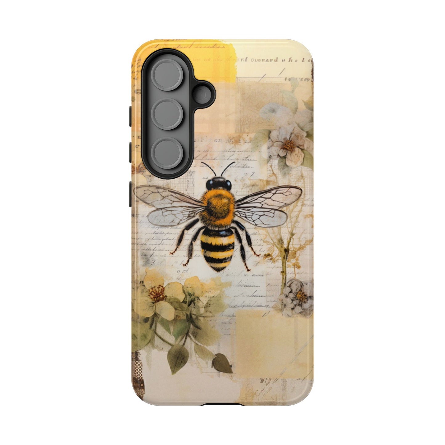 Honey Bee Print Phone Case - iPhone, Samsung & Google Pixel Cover - Artistic Phone Case, Insect Lover Gift