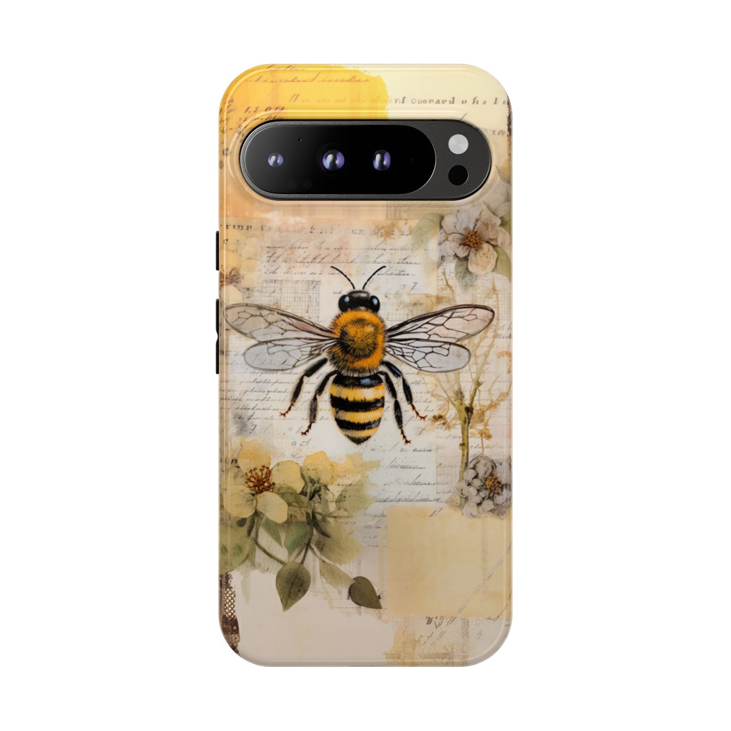 Honey Bee Print Phone Case - iPhone, Samsung & Google Pixel Cover - Artistic Phone Case, Insect Lover Gift