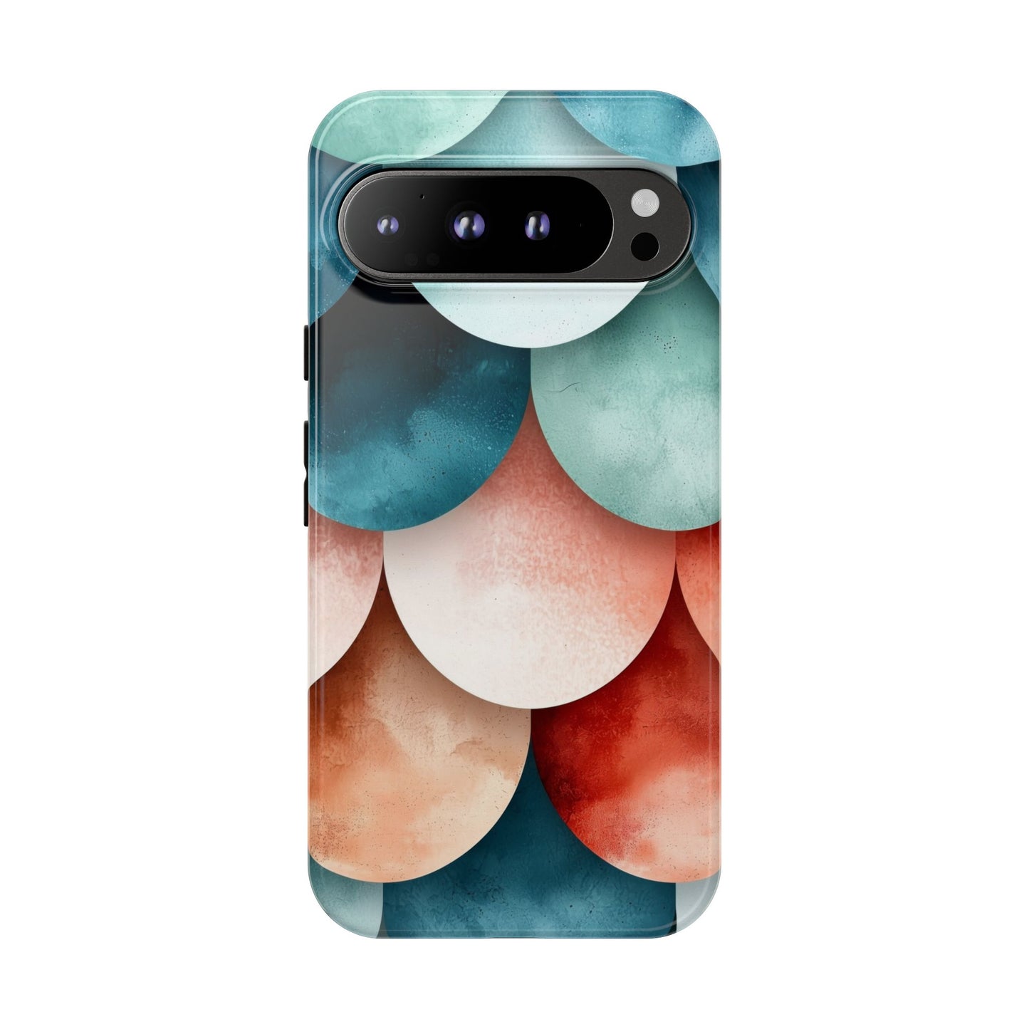 Pastel Scales – Elegant Watercolor Fish Scale Phone Case for iPhone, Pixel & Samsung