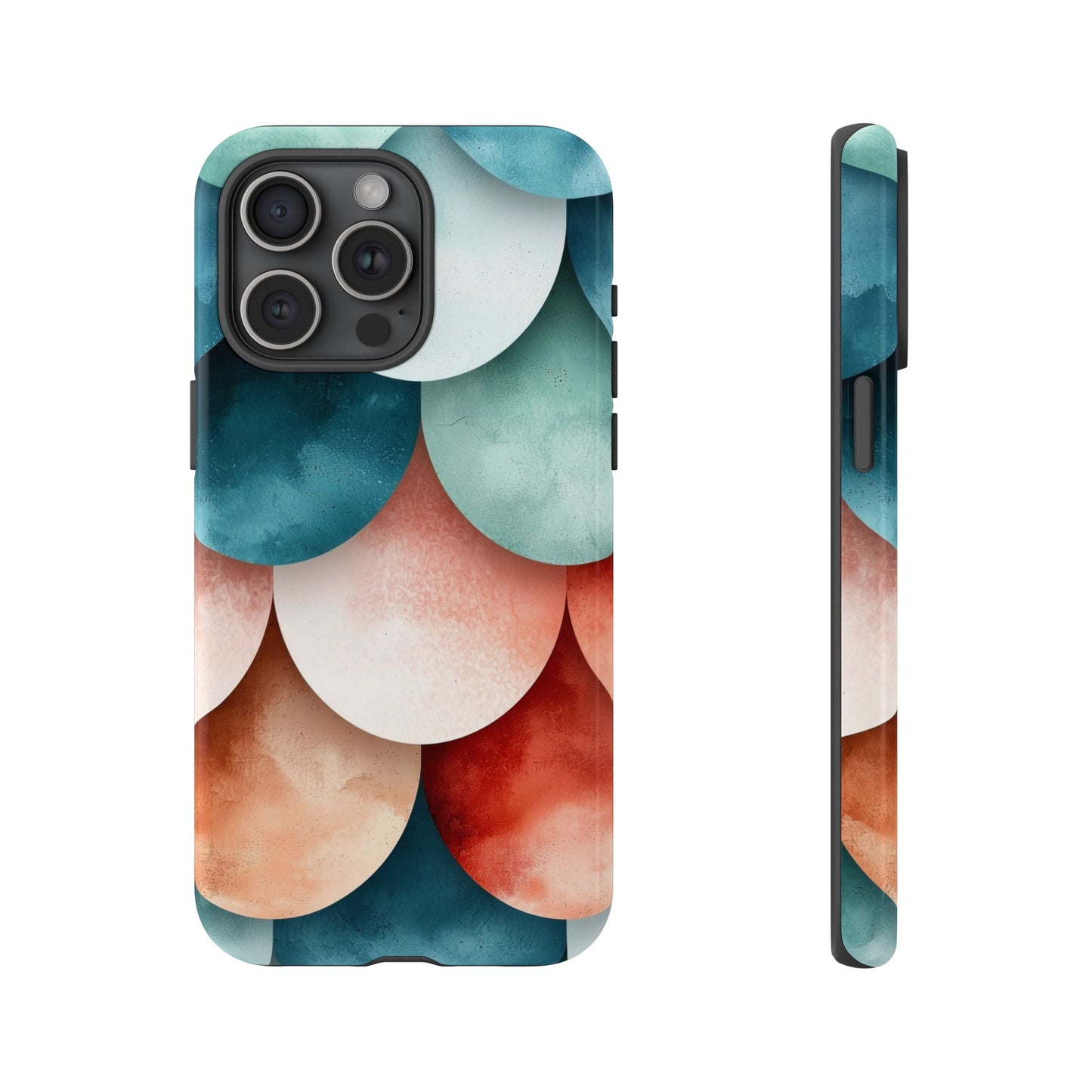 Pastel Scales – Elegant Watercolor Fish Scale Phone Case for iPhone, Pixel & Samsung
