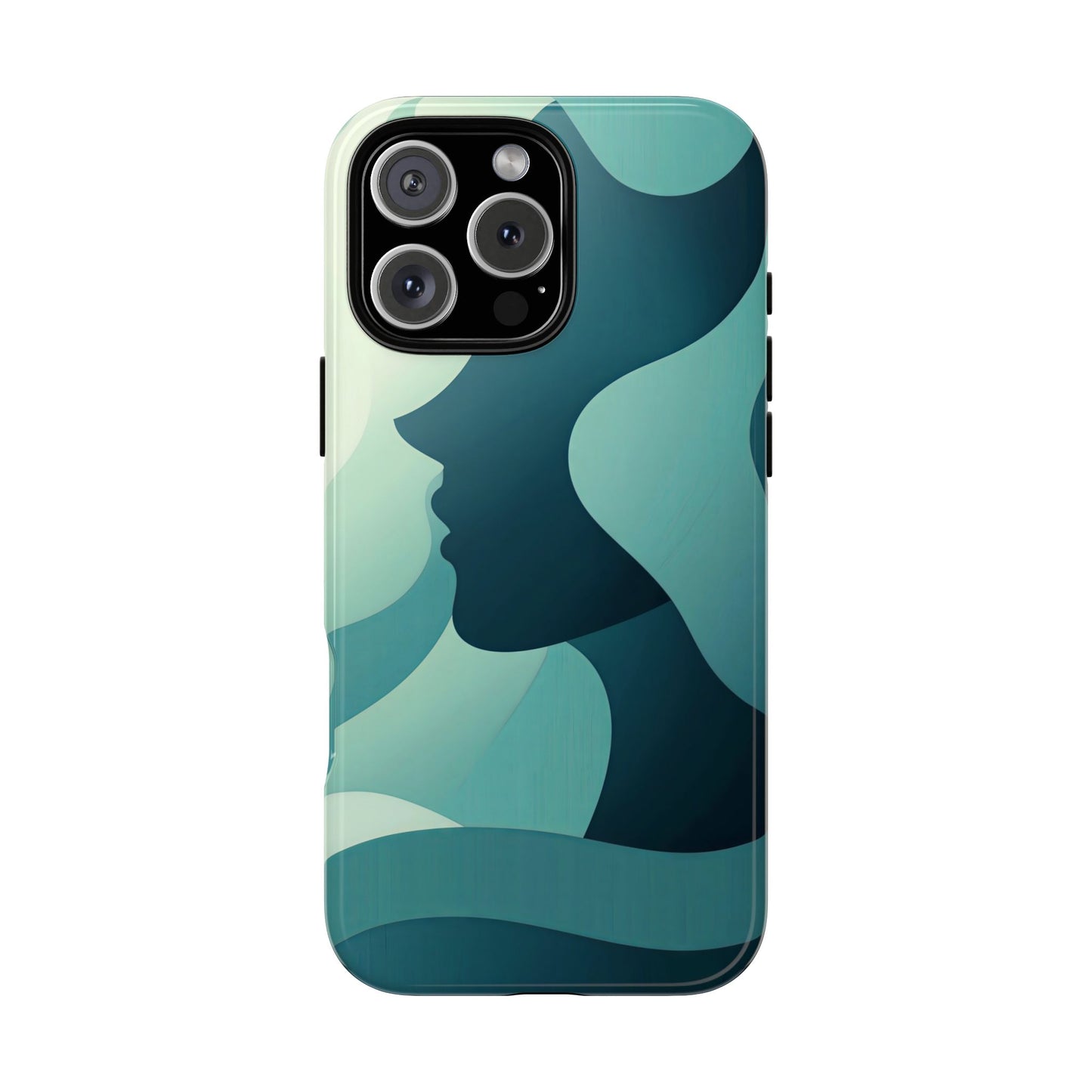 Whispers in Waves – Abstract Silhouette Phone Case for iPhone, Google Pixel, Samsung