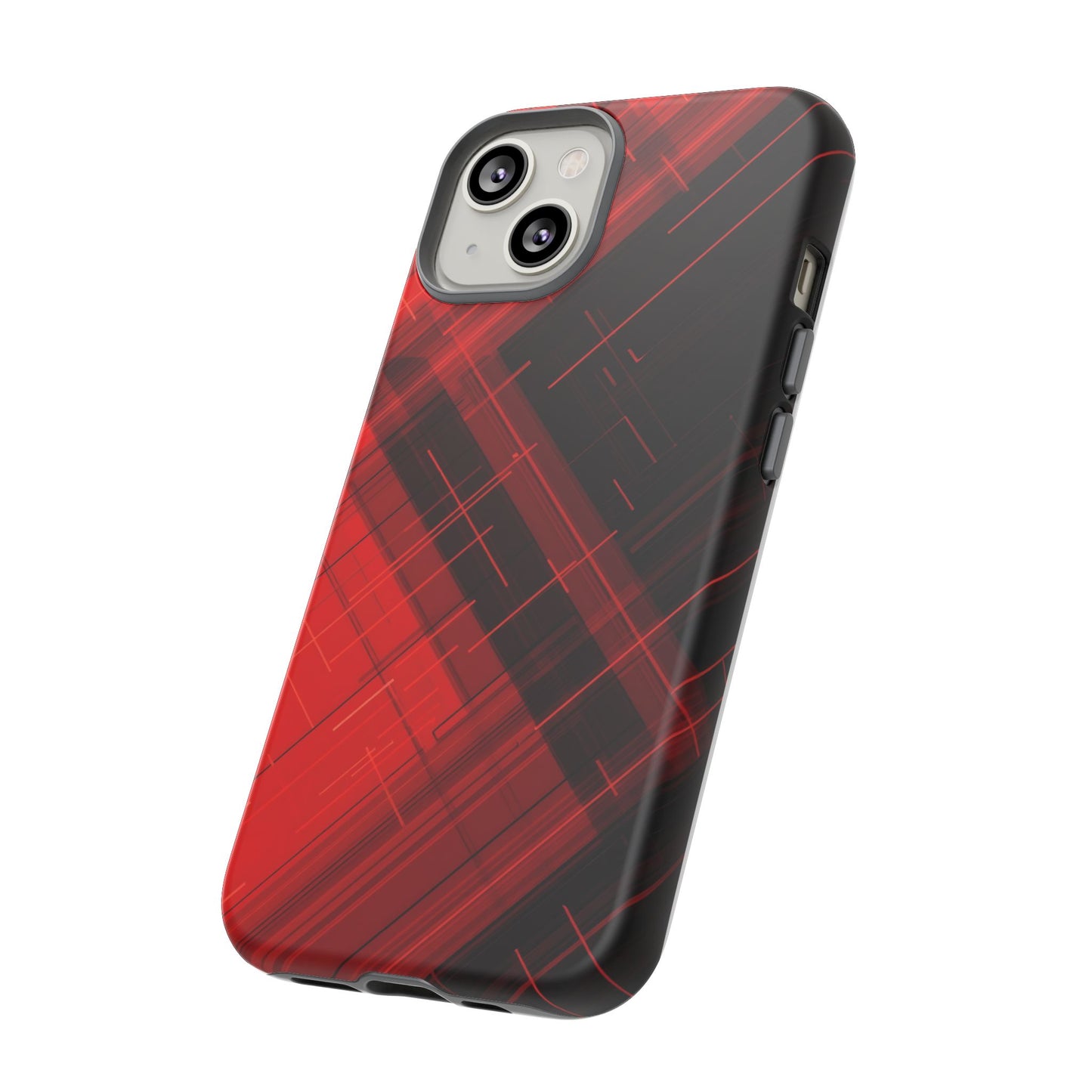 Abstract Red and Black Geometric Pattern