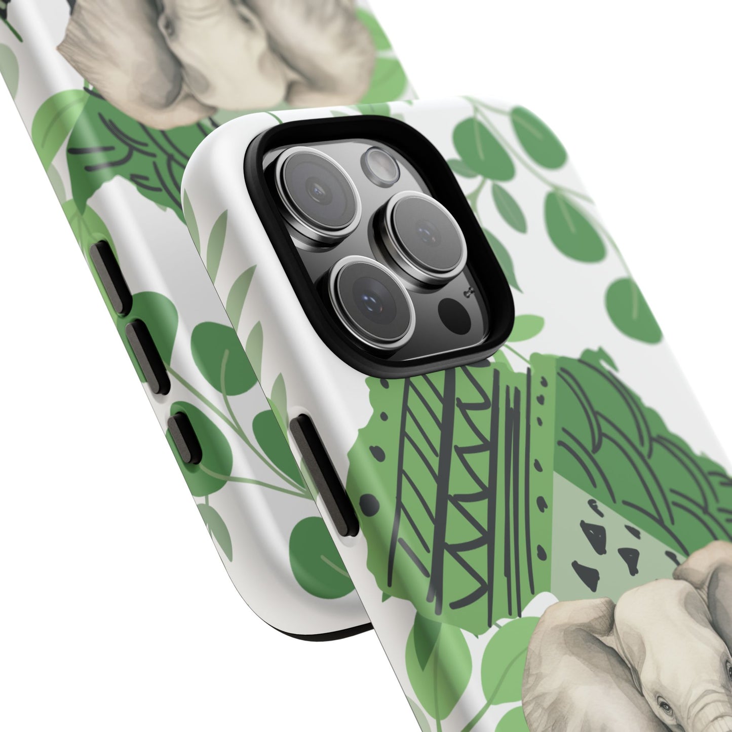 Tropical Elephant Mobile Cover – Nature-Inspired Boho Art