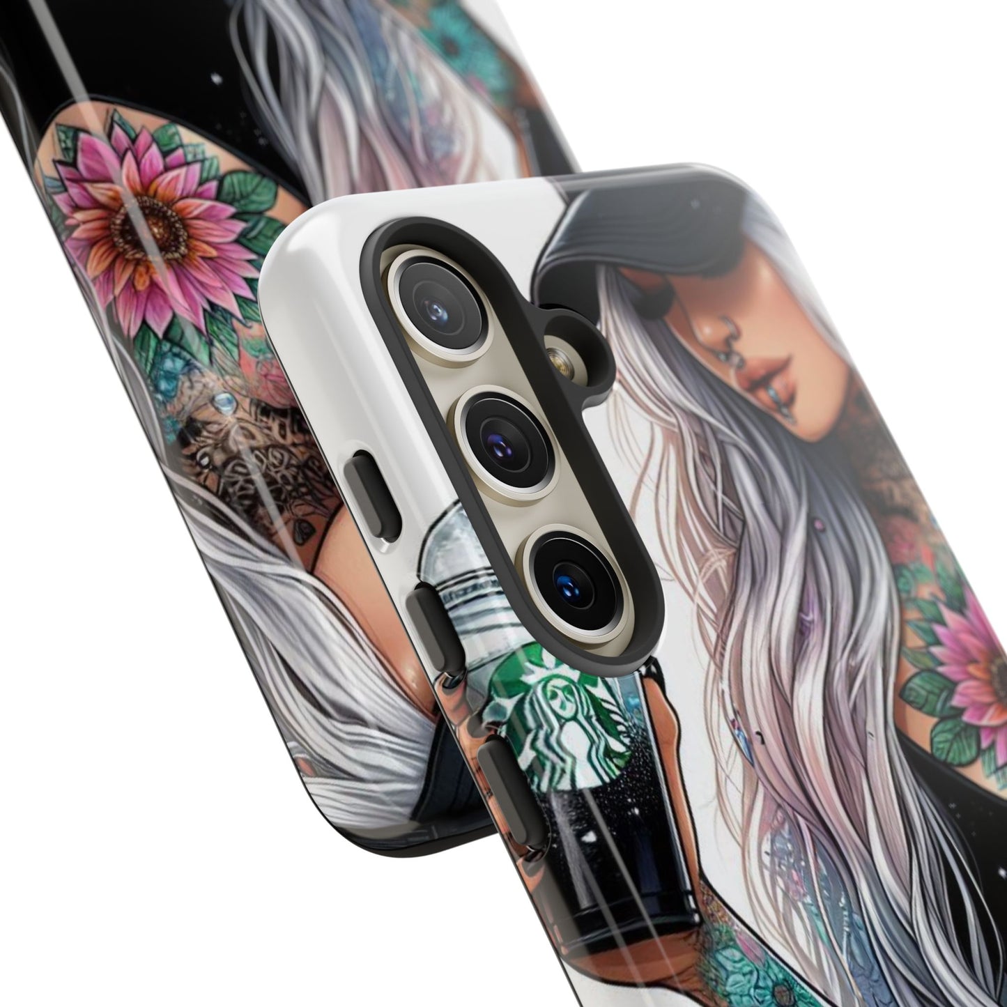 Tattooed Coffee Queen – Edgy Urban Aesthetic Mobile Cover