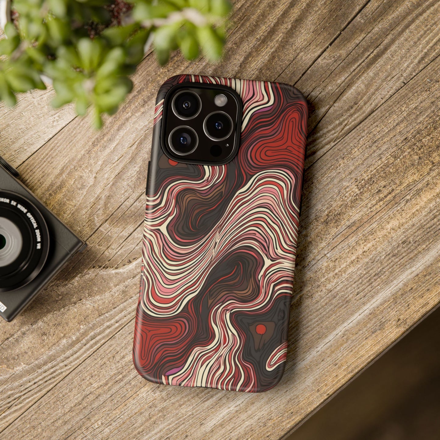 Abstract wavy illusion with swirling lines | Pattern Design
