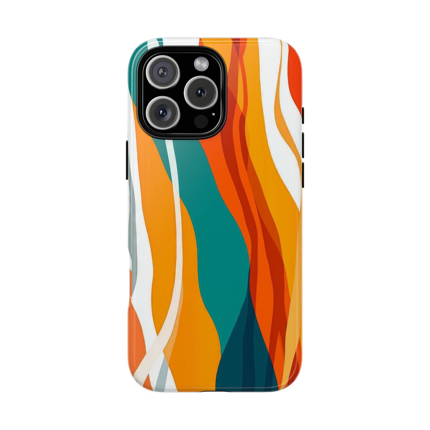 Sunset Waves – Retro Abstract Phone Case for iPhone, Samsung & Pixel